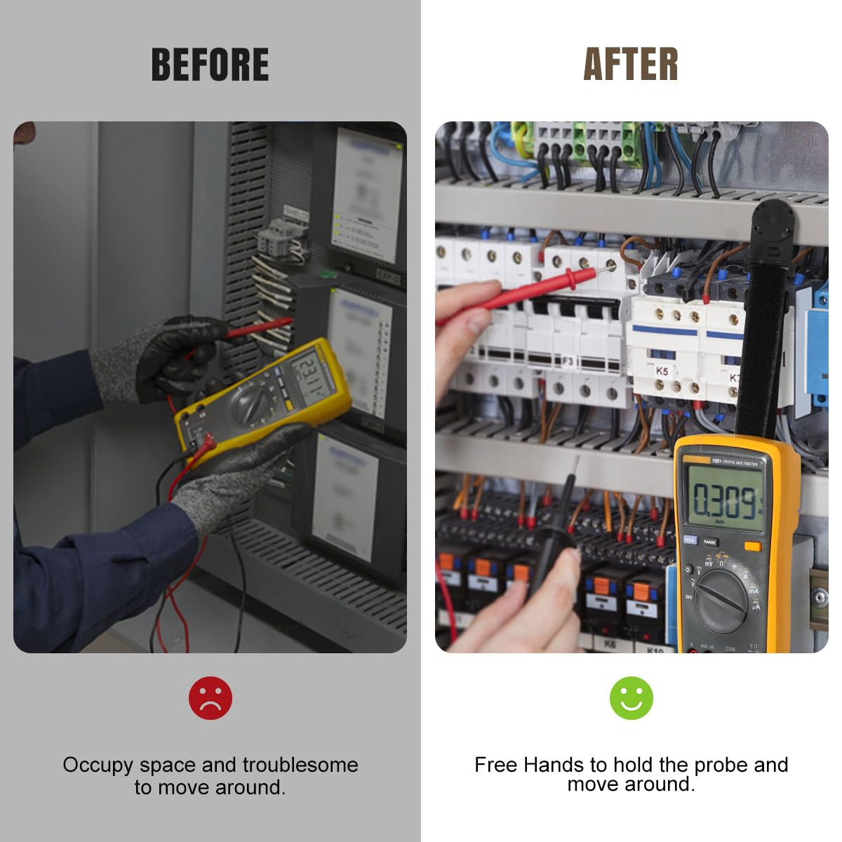 Magnet Hanger Compatible with Fluke Instruments Multimeter, Magnetic Hanging Loo