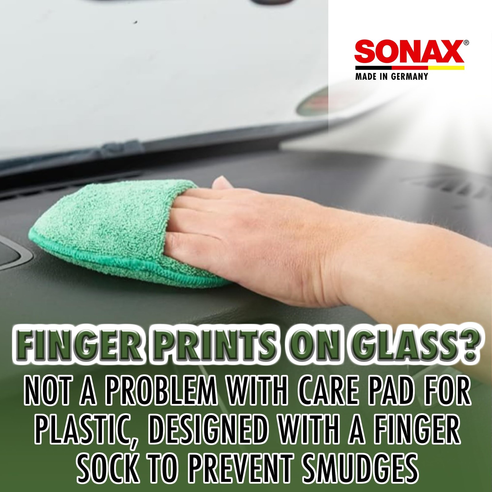 SONAX Care Pad for Plastics | Interior Trim & Dashboard Applicator | One