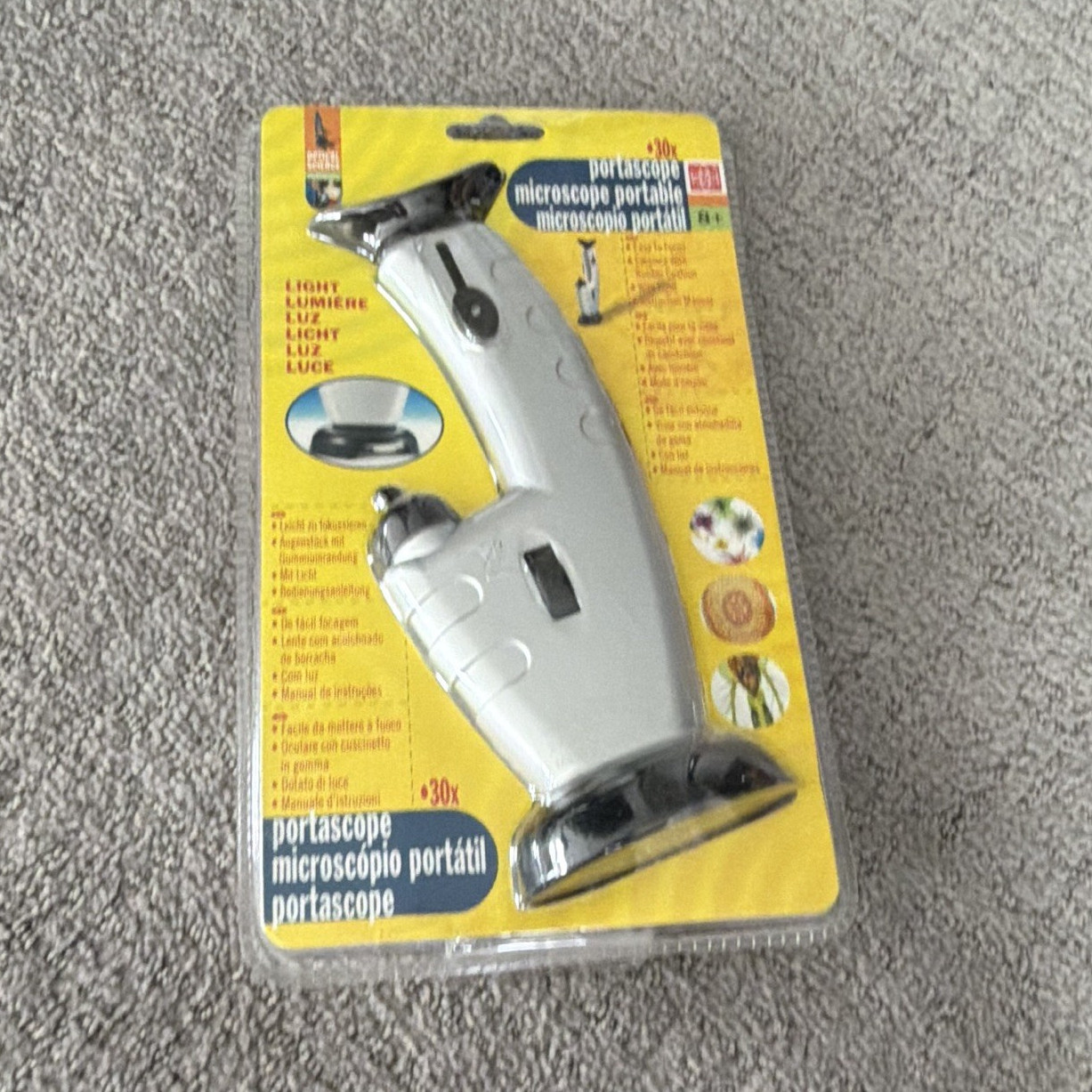 NSI Portascope Portable Handheld Microscope w/ Light 30x MPN 48019