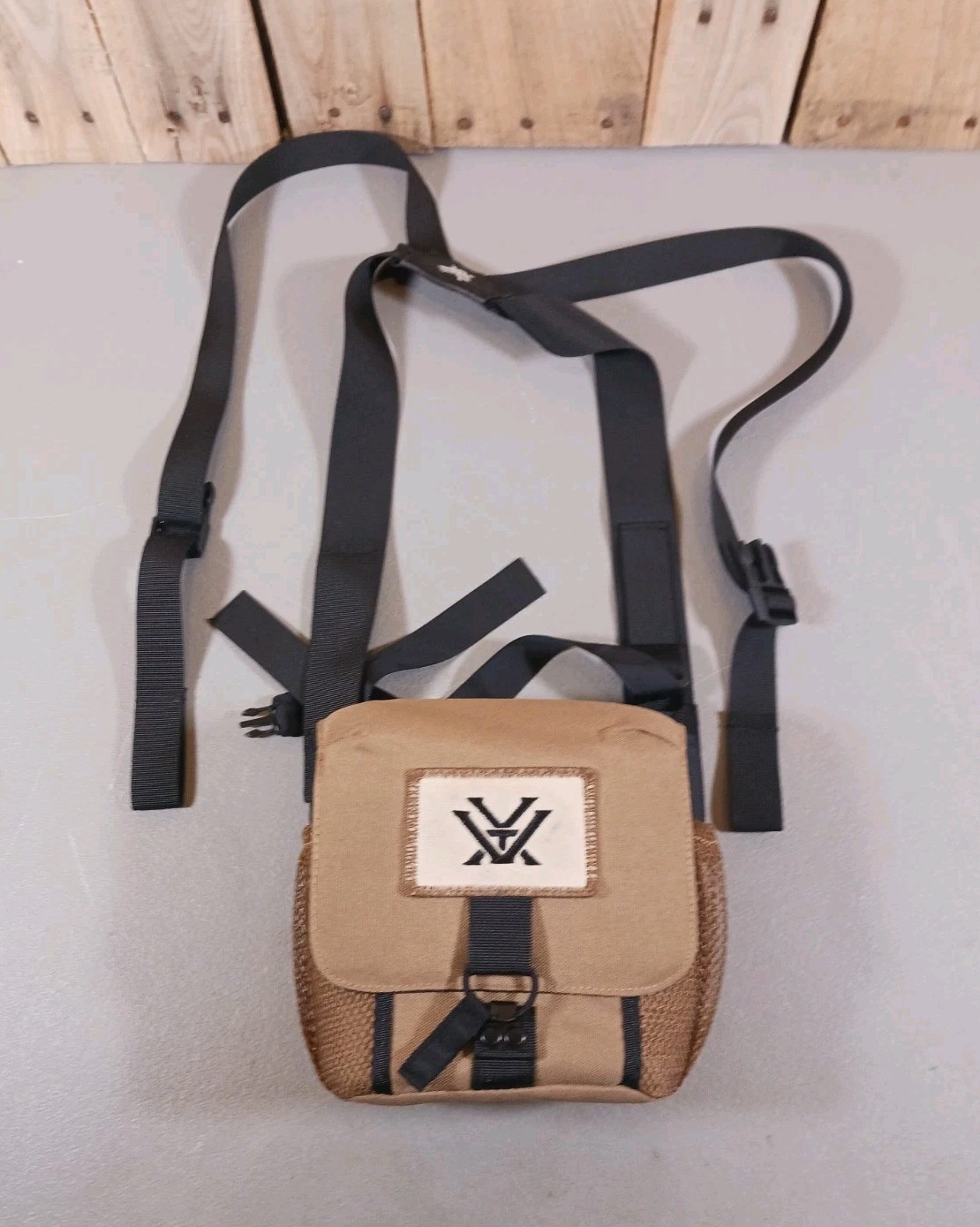Vortex Optics Binocular Harness Case Tan with Logo, Secure Carrying Accessory