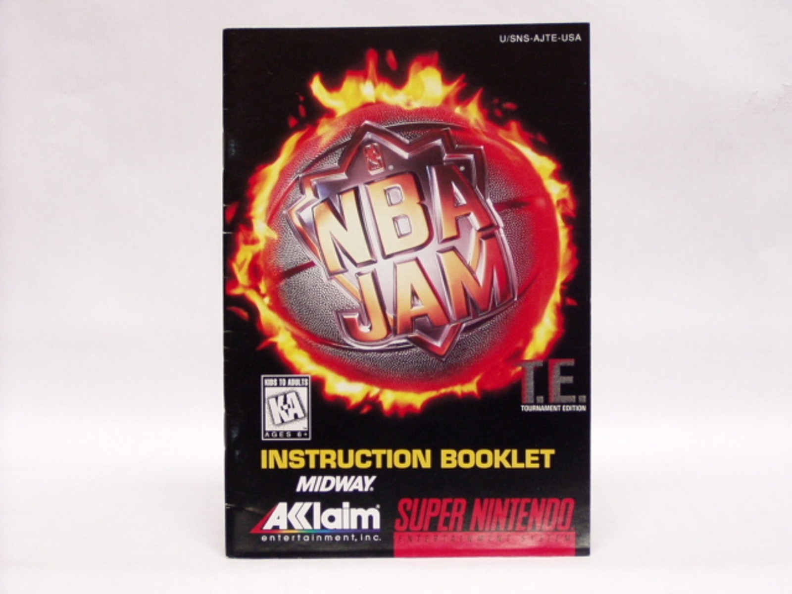 Both NBA JAM and NBA JAM T.E. Manuals SNES SUPER NINTENDO