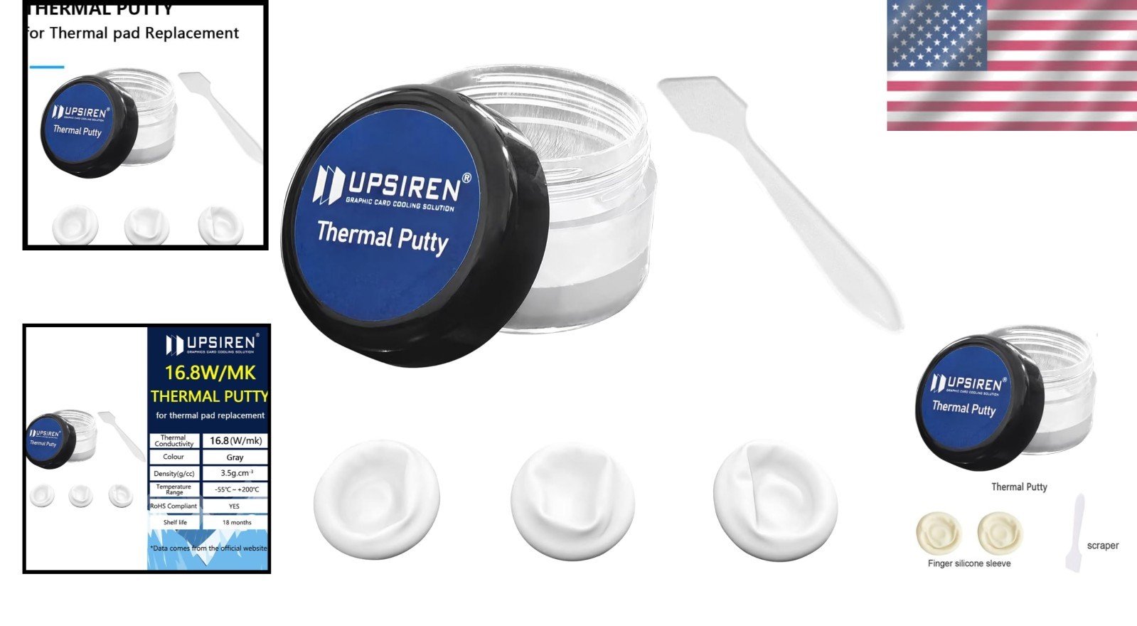 Rapid Cooling UTP-X 16.8W/mK Thermal Putty - High Performance for Electronics
