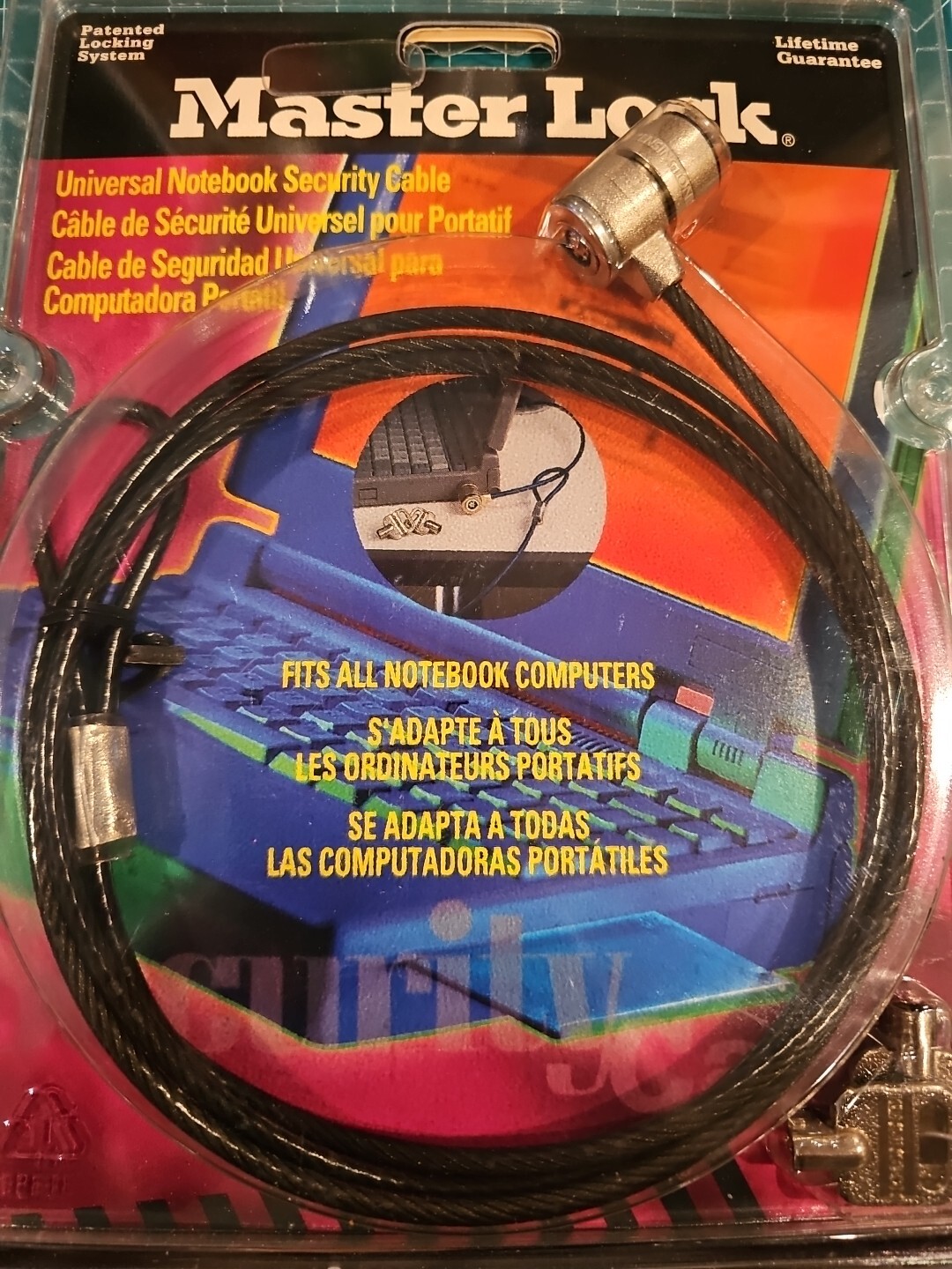 Computer Laptop Security Cable Master Lock Notebook Security Cable New