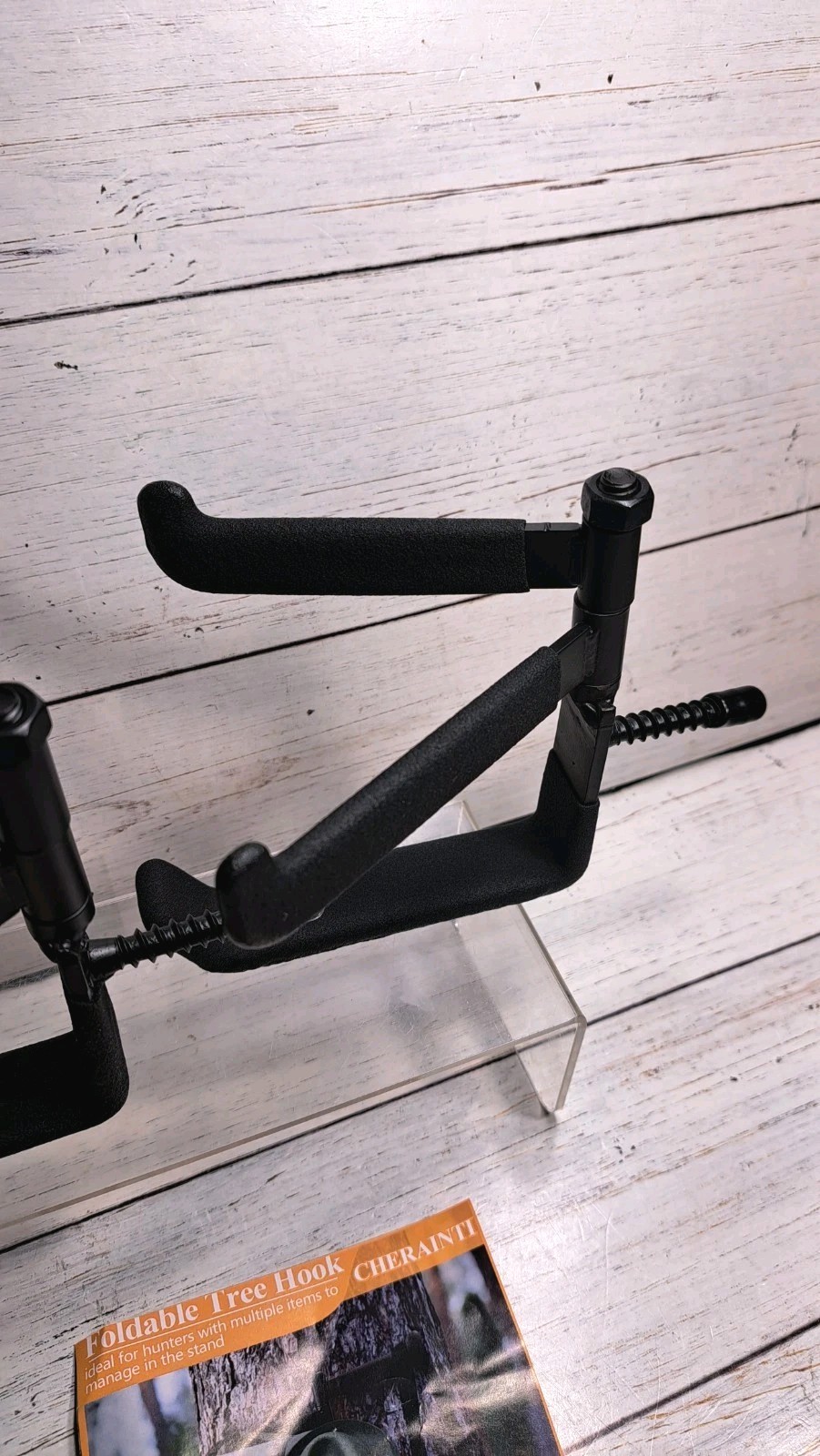 Tree Stand Bow Hook with Dual Rotating Arms and J-Hook, Stable and Sturdy Tree