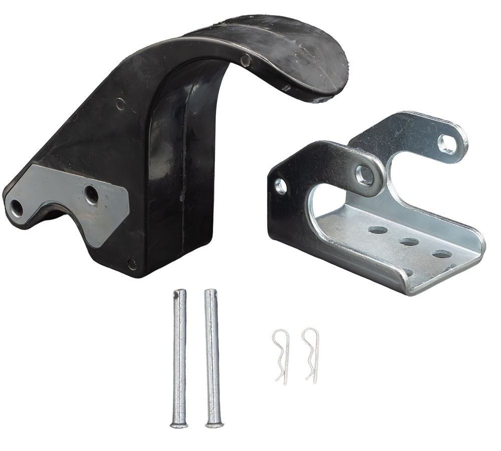 2PK 6" Rubber Upright Tarp Stop Kit w/ Easy Stop Bracket for Roll Tarp Systems