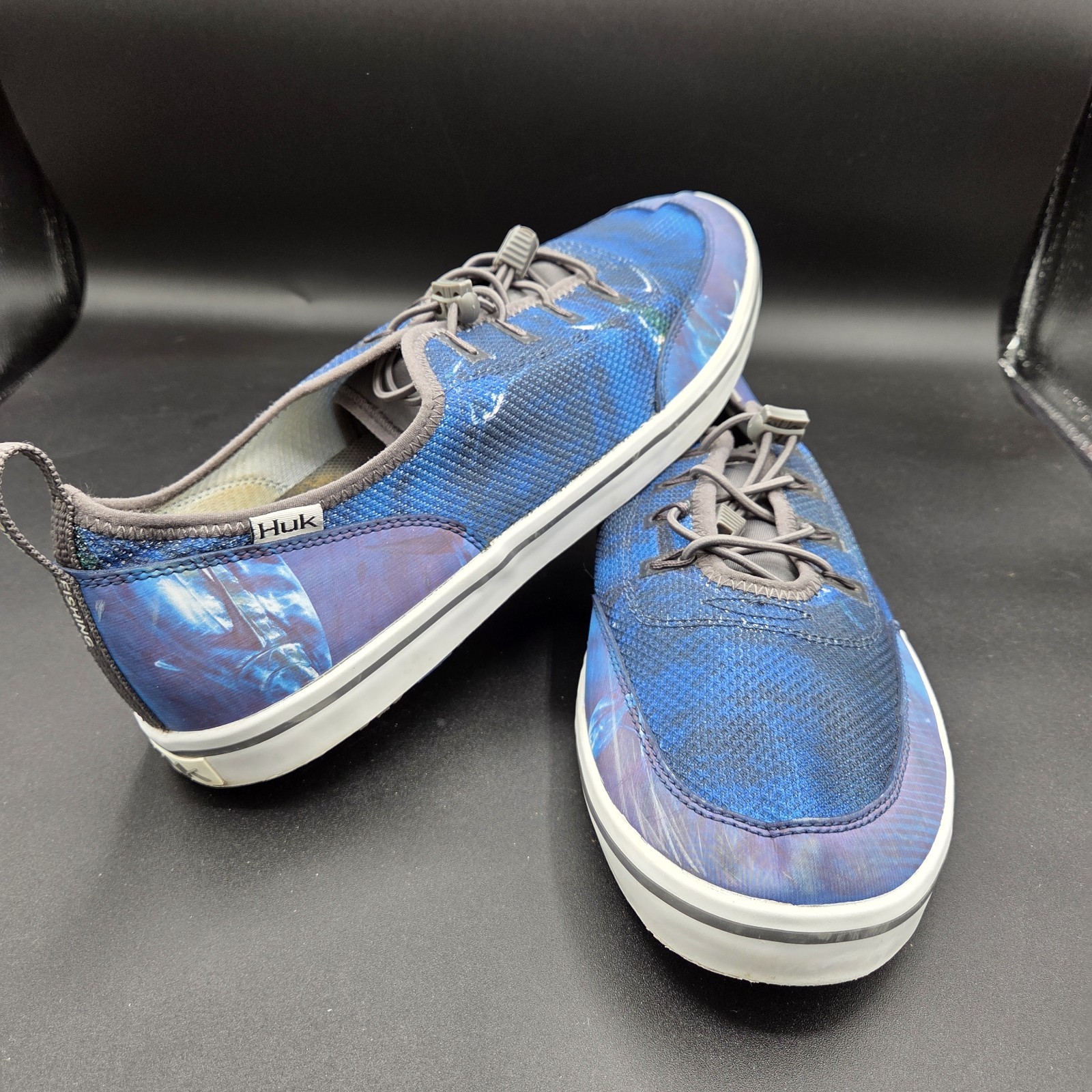 Huk Mania Performance Fishing Water Shoes Mens Size 13 Blue Boat