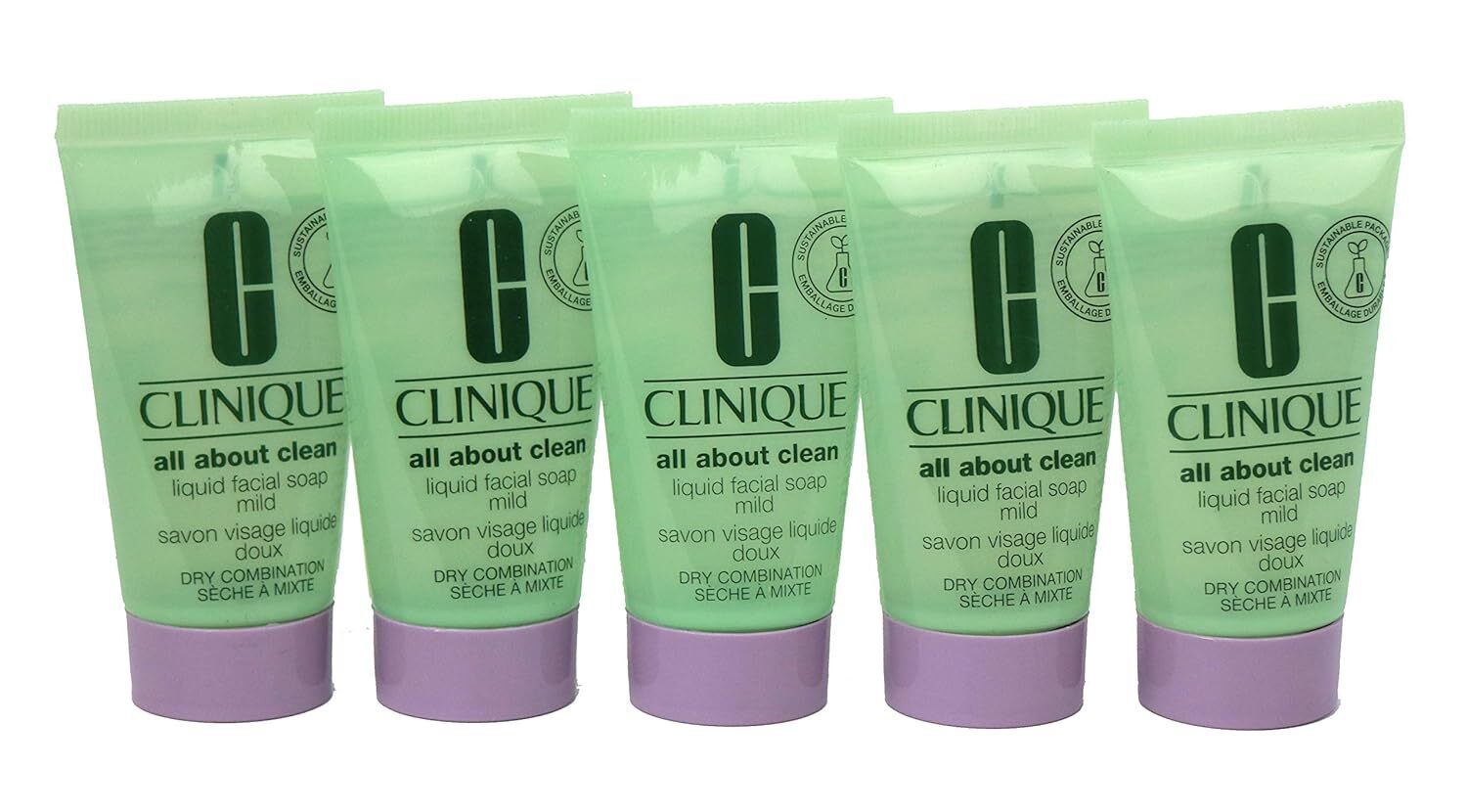 8 Clinique All About Clean Liquid Facial Soap Mild 1oz Each Travel Size Unboxed
