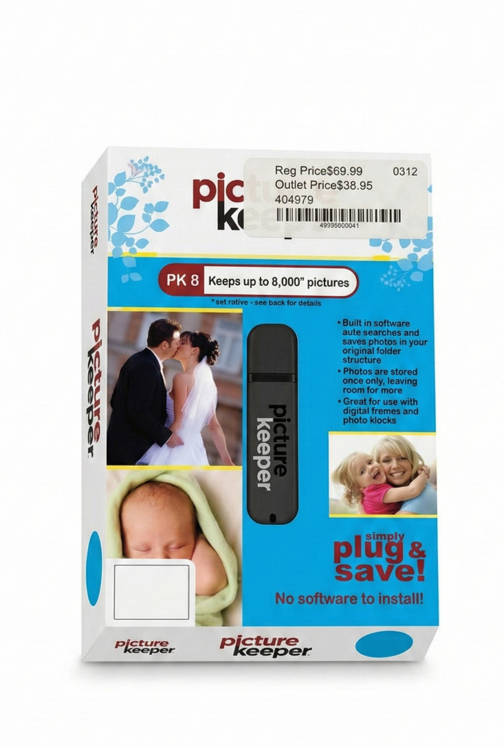 Picture Keeper PK 8 Automatic Photo Backup Device 8GB Sealed PC & Mac