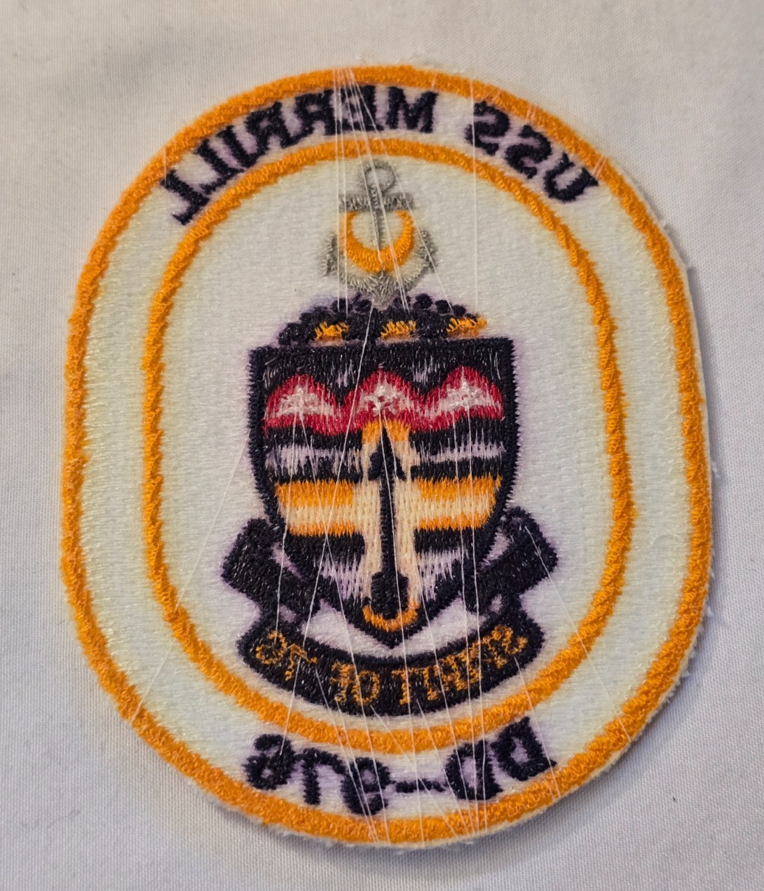 Original US Navy USS Merrill DD-976 Command Coverall Cut Edge Pocket Patch