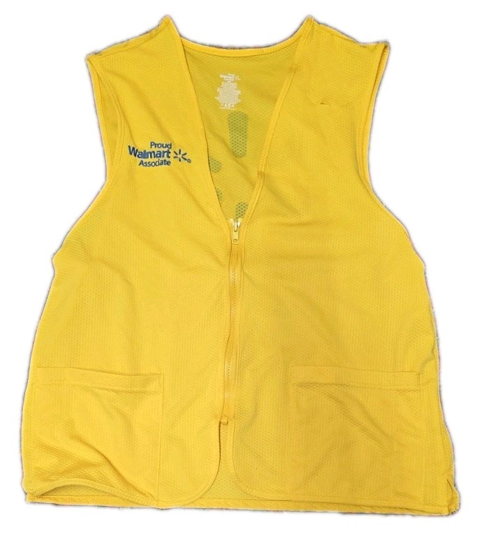 Walmart Vest Proud Associate Unisex Employee Uniform Yellow Adult Size M