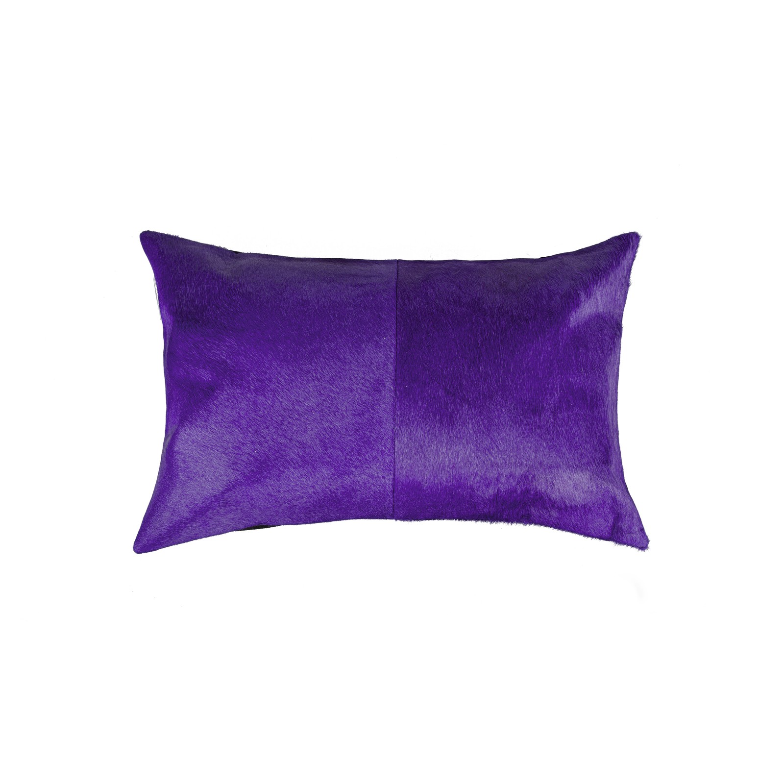 Natural Torino Geneva Cowhide Pillow | Purple | 12"x20"