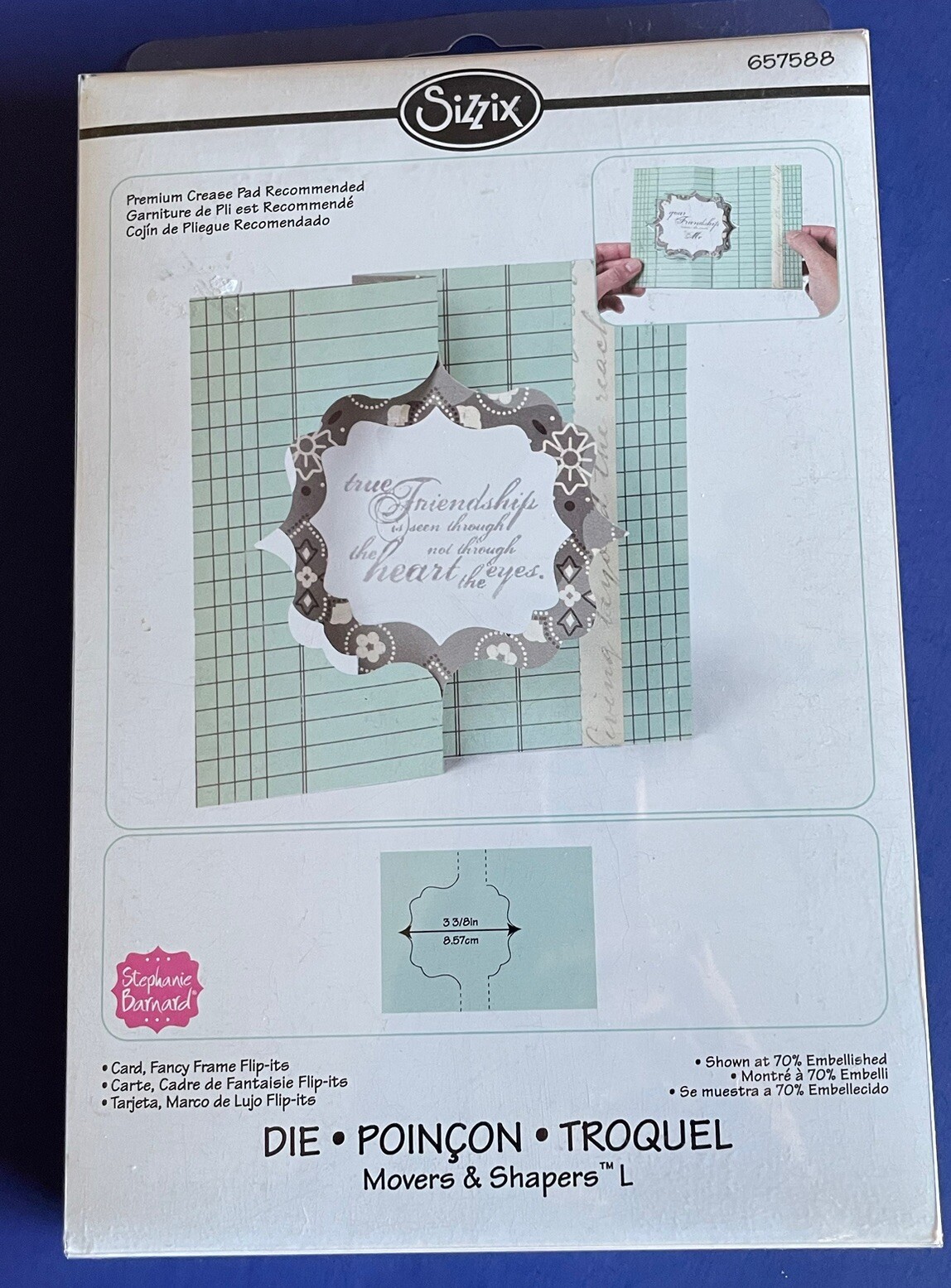 Sizzix Stephanie Barnard "Card, Decorative Flip-Its" Die 657588 Movers & Shapers