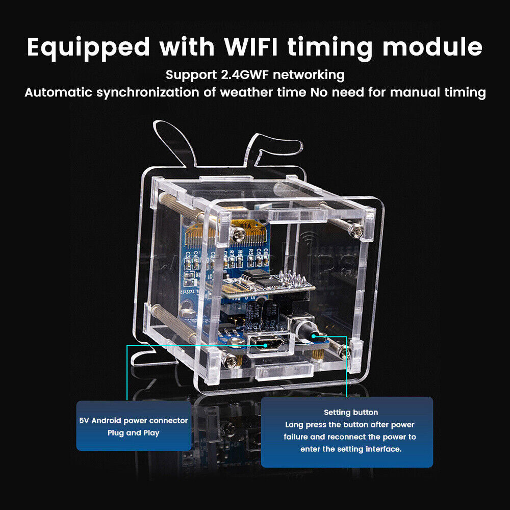 ESP8266 DIY Electronic Kit OLED Display Mini Clock + Shell DIY Soldering Project