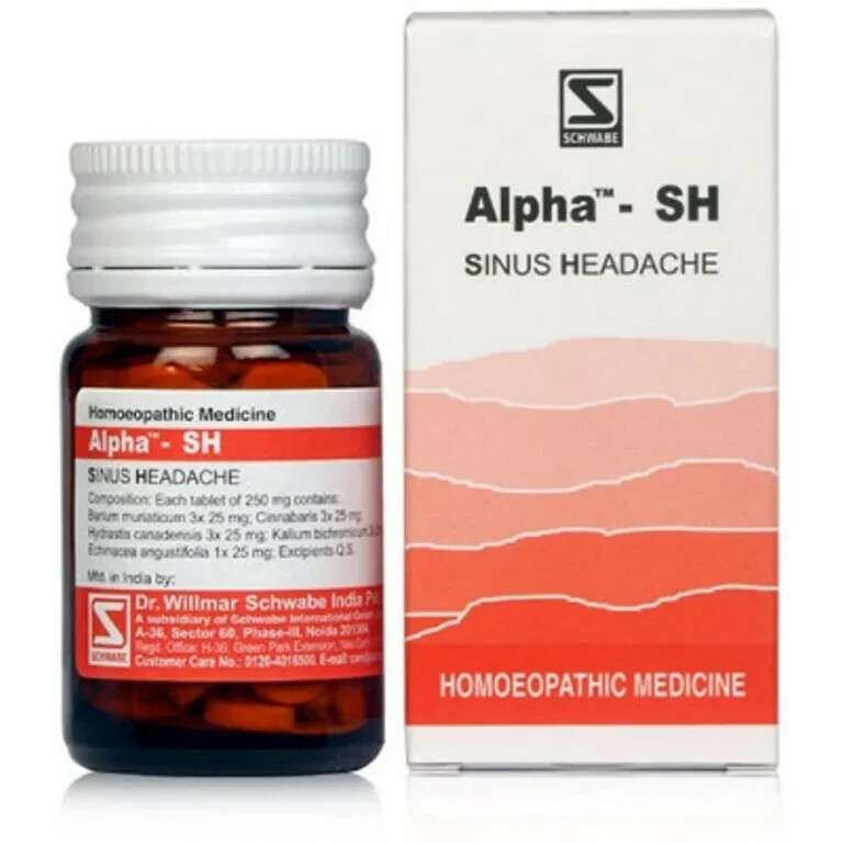 Willmar Schwabe India Alpha Sh (Sinus hea-dache) (20gm) Free Shipping World Wide