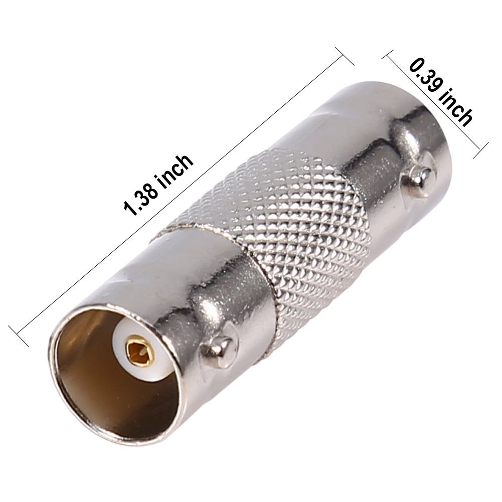 exgoofit BNC Connector Pack 30pcs Female to Straight Silver