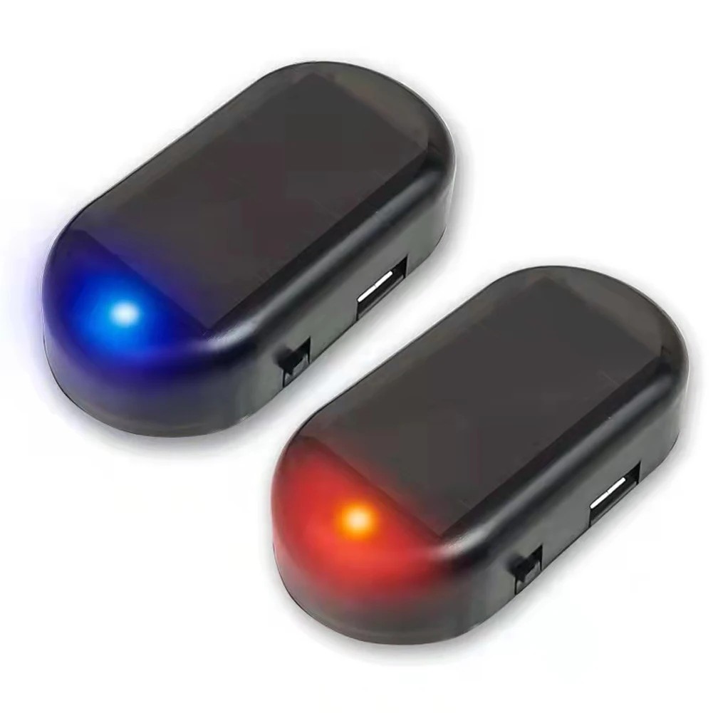 Car Solar Power Simulated Dummy Alarm, Anti-Theft LED Flashing Security Lig