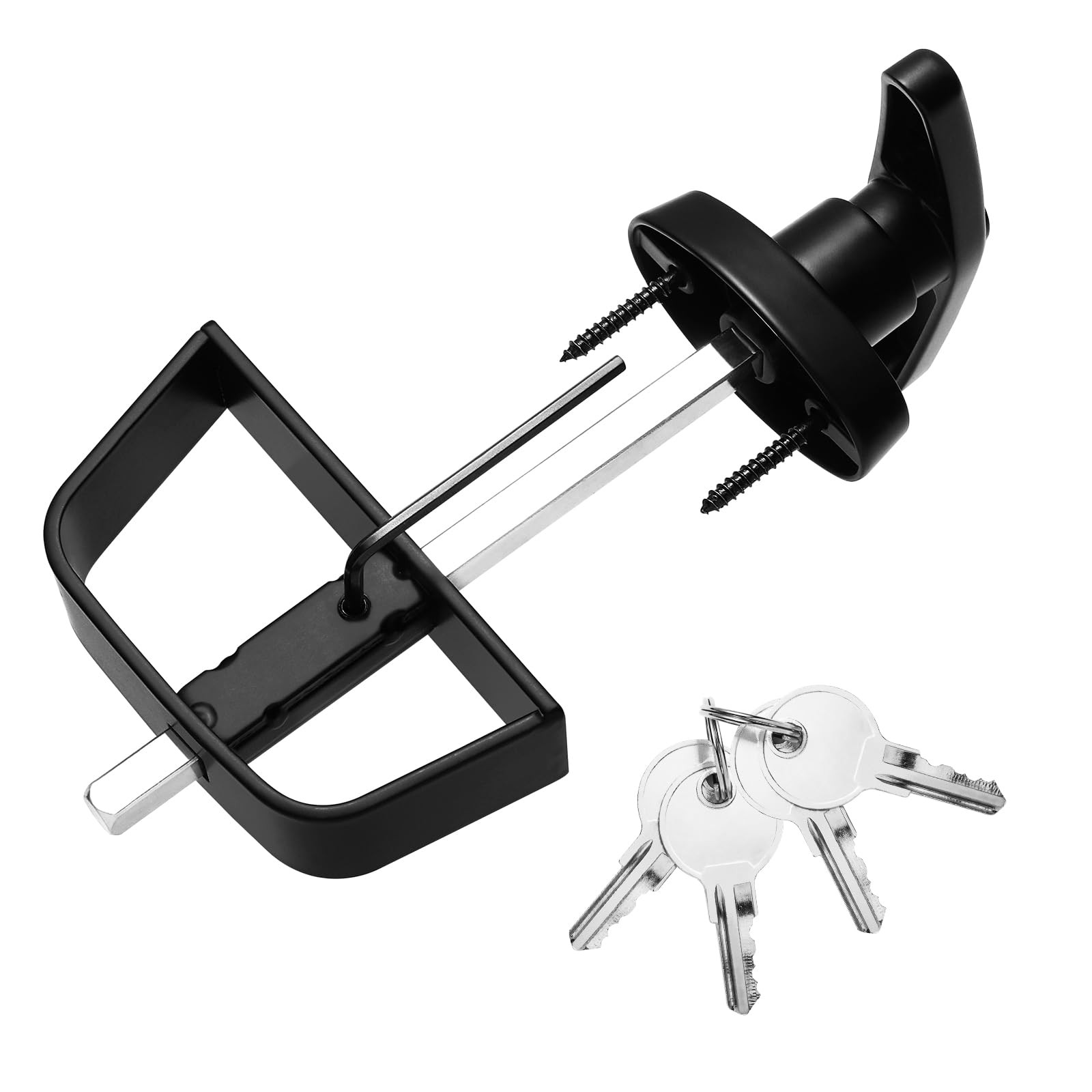 Shed Door T-Handle Lock Kit W/ 4 Keys 4.5" & 5.5" Stem For Storage Barn
