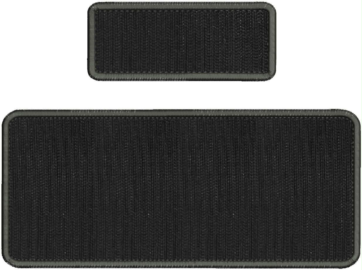 Police 2 Embroidery Patch 4x10 & 2x5 Hook On Back Gray On Black