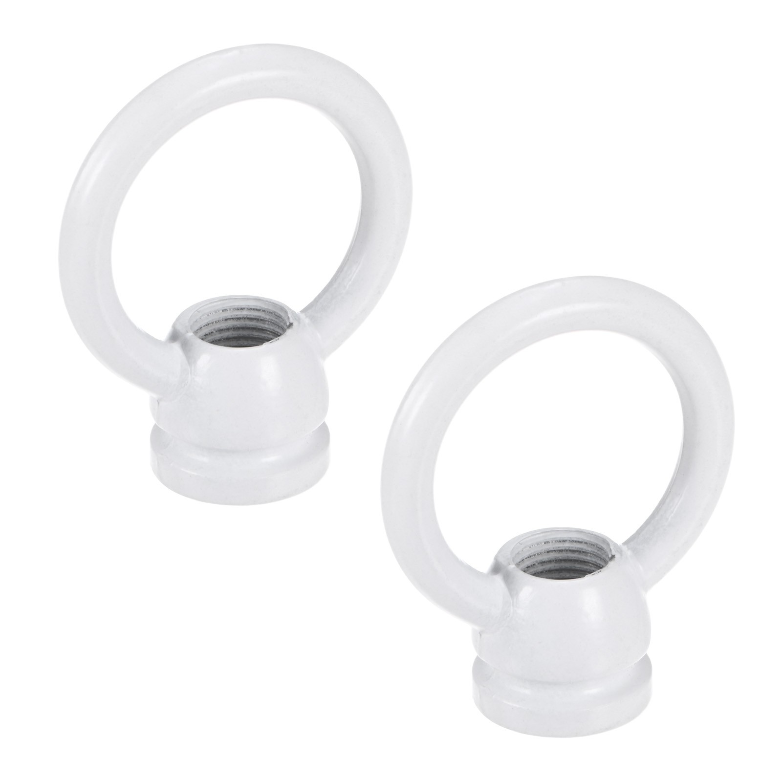 2-Pack M10 Eye Nut, 15kg Max Load 36x43mm Lifting Eye Nut [White]