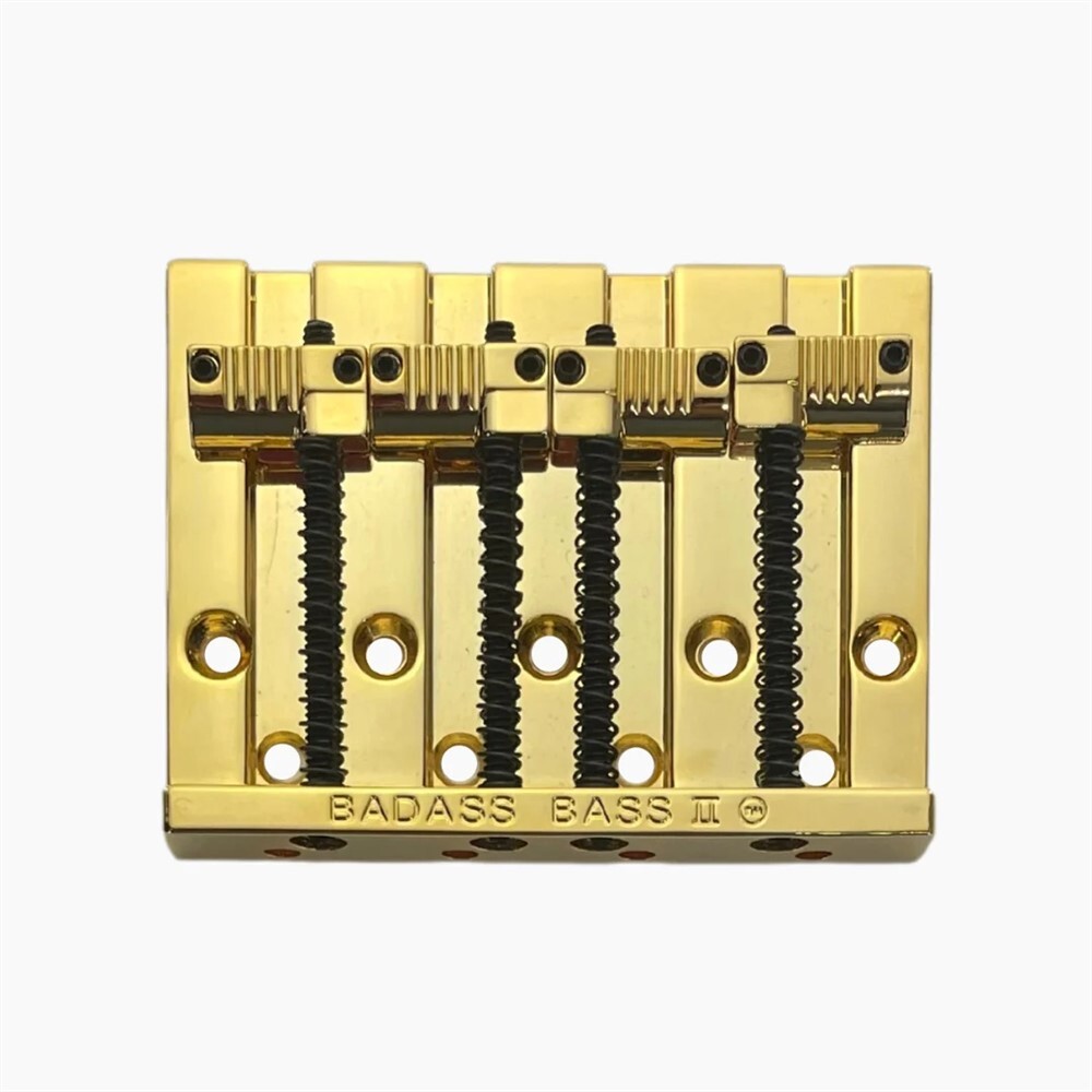 NEW Leo Quan Badass Bass II 4-String Bass Bridge For Fender P/J Bass - GOLD