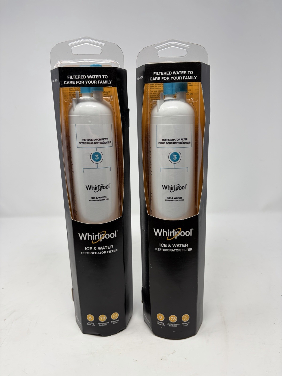Lot Of 2 Whirlpool Ice Water Refrigerator Filter 3 OEM WHR3RXD1 For P1WB2 P1WB2L
