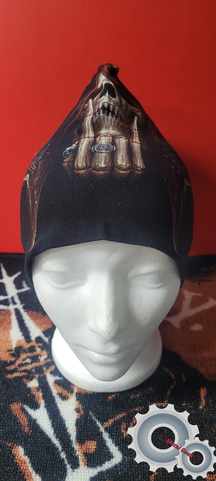 Skull Devil Sign Beanie / Tuque Hat Unisex Coton Spendex Free Shipping in Canada