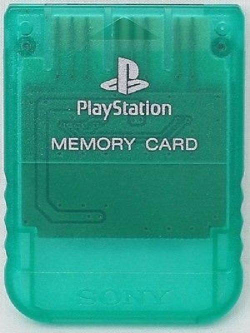 Sony OEM Memory Card Emerald Green SCPH-1020 For PlayStation 1 PS1 Very Good 3E