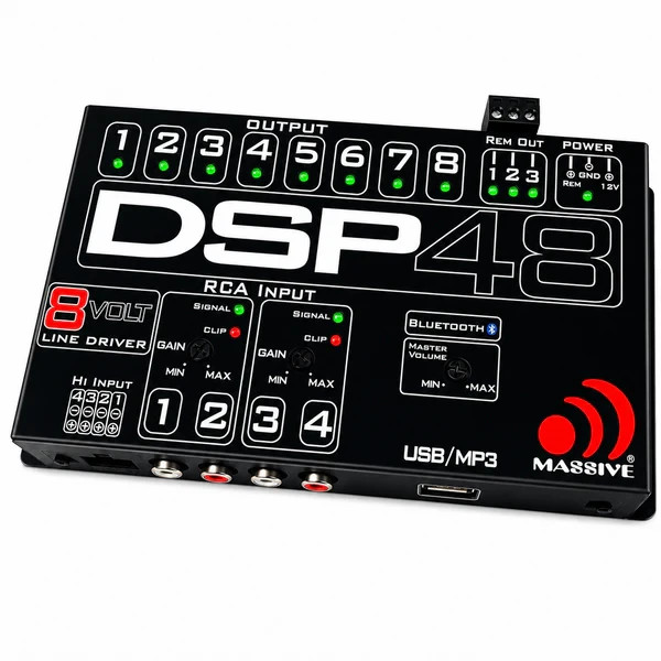 Massive Audio DSP48 DSP Digital Signal Processor 8 Channel 8 Volt Line Driver