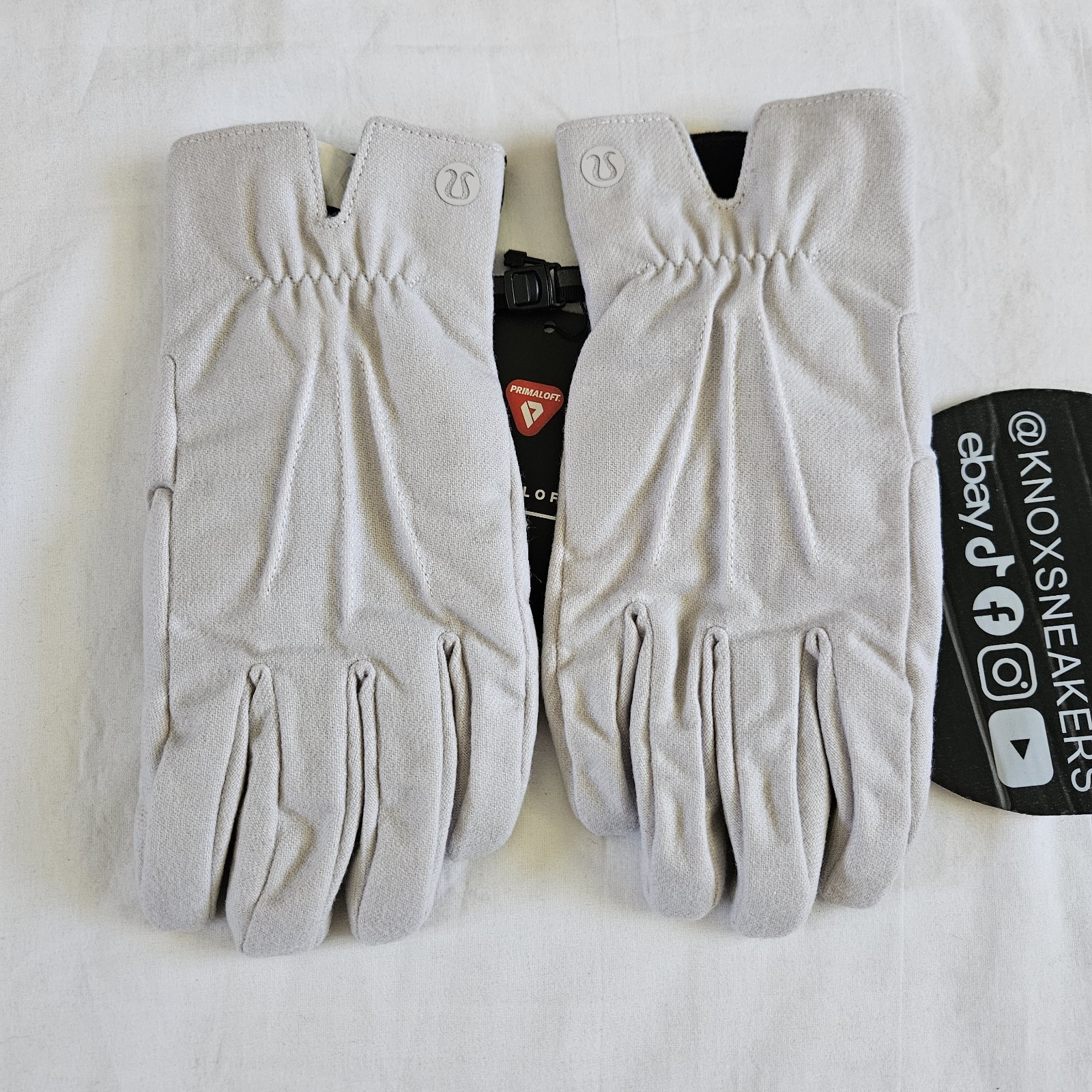 Lululemon City Keeper Gloves HRLC Grey Black Primaloft Adult Size L/XL