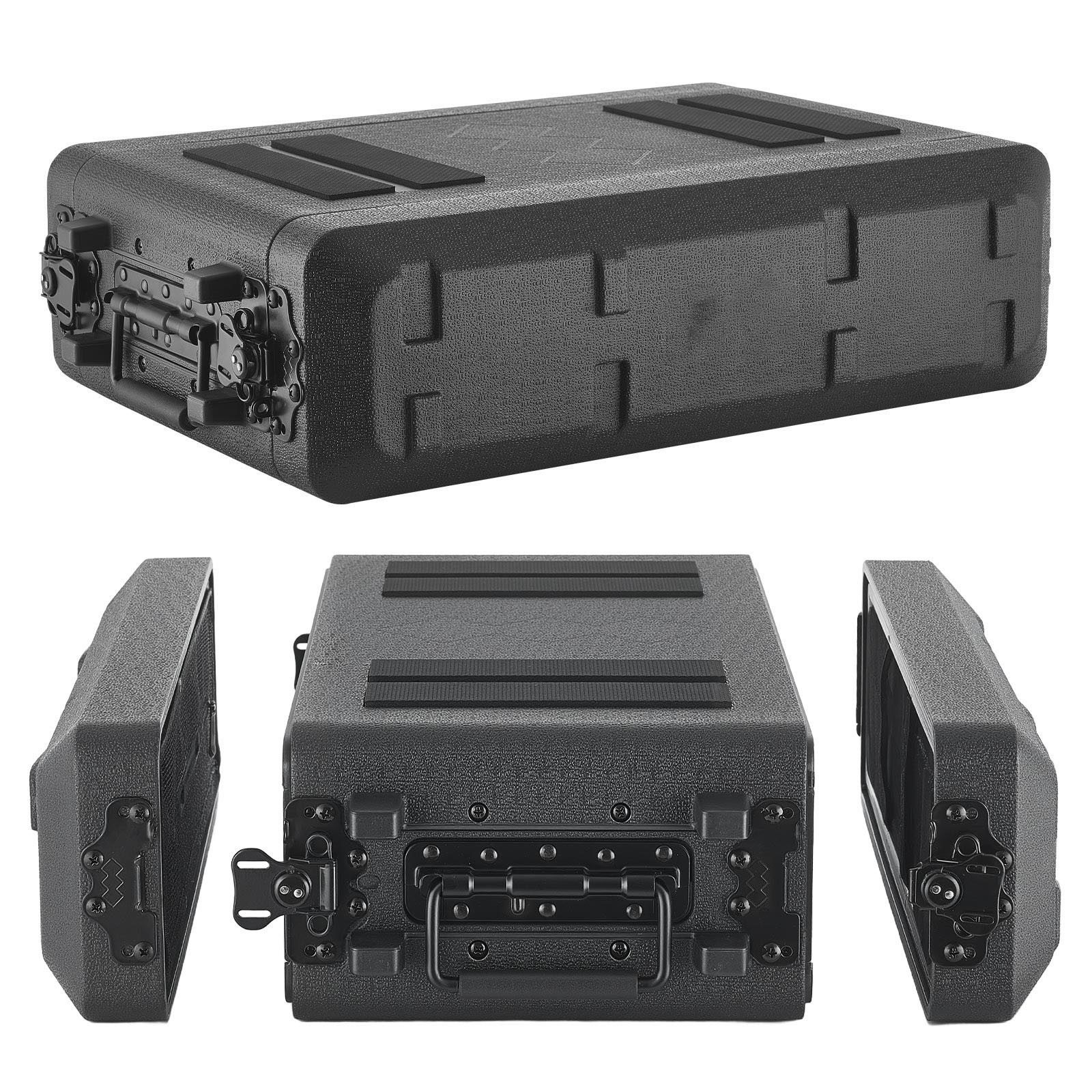 Uimoso 2U Rackmount Flight Case with 10.24 in Depth & Mic Storage
