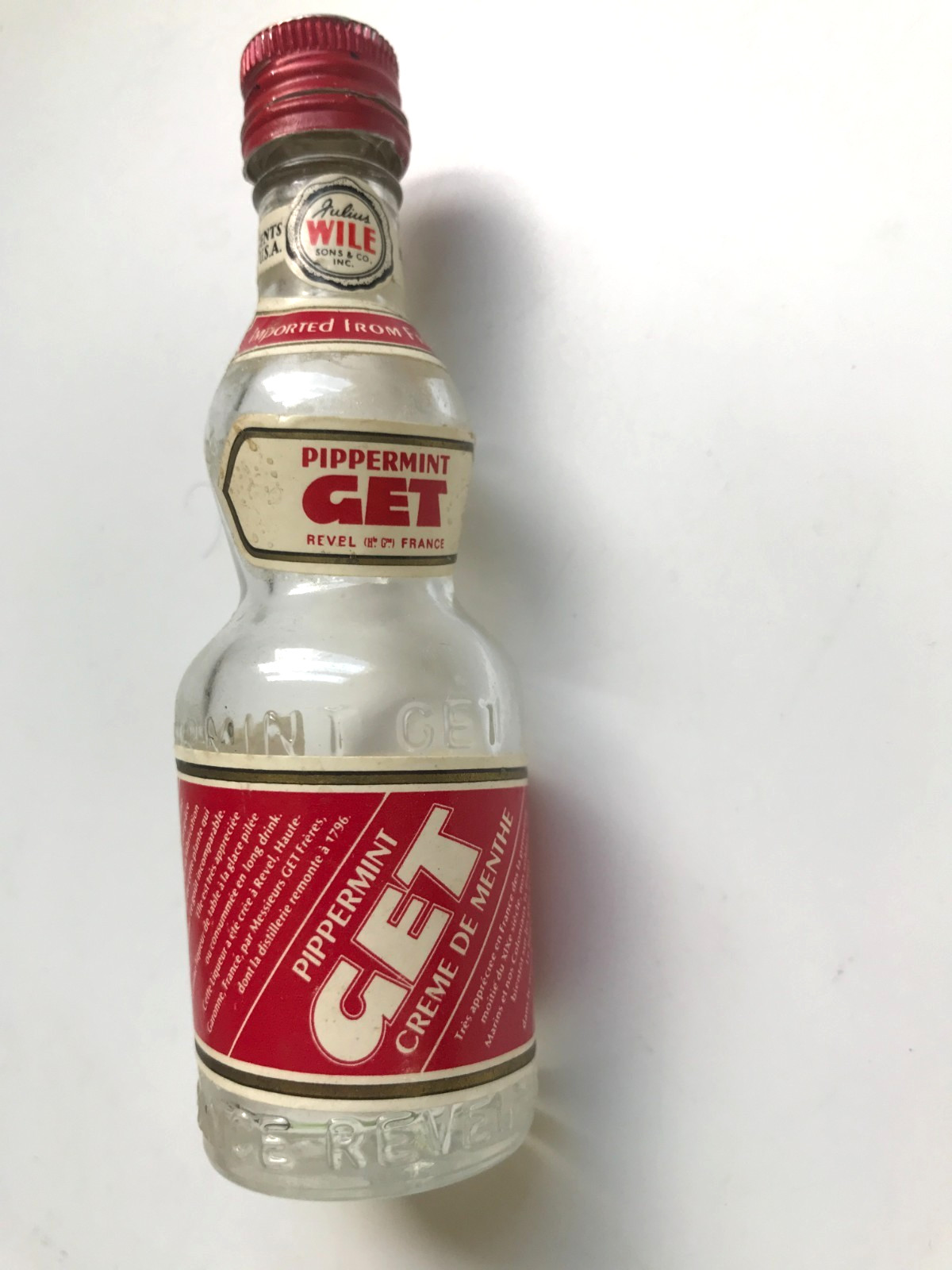 GET CREME DE MENTHE BOTTLE EMPTY to COMPLY w/ EBAY RULES & USPS SHIPPING
