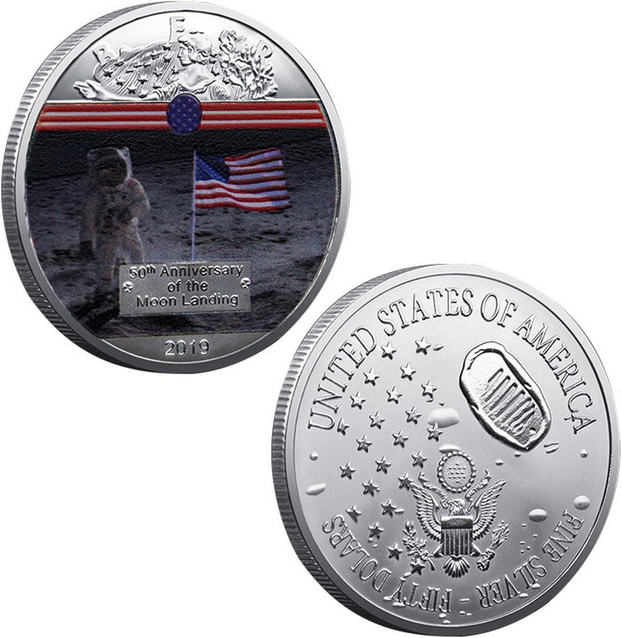 Space NASA Moon Landing 50th Anniversary Coin Collectable Commemorative