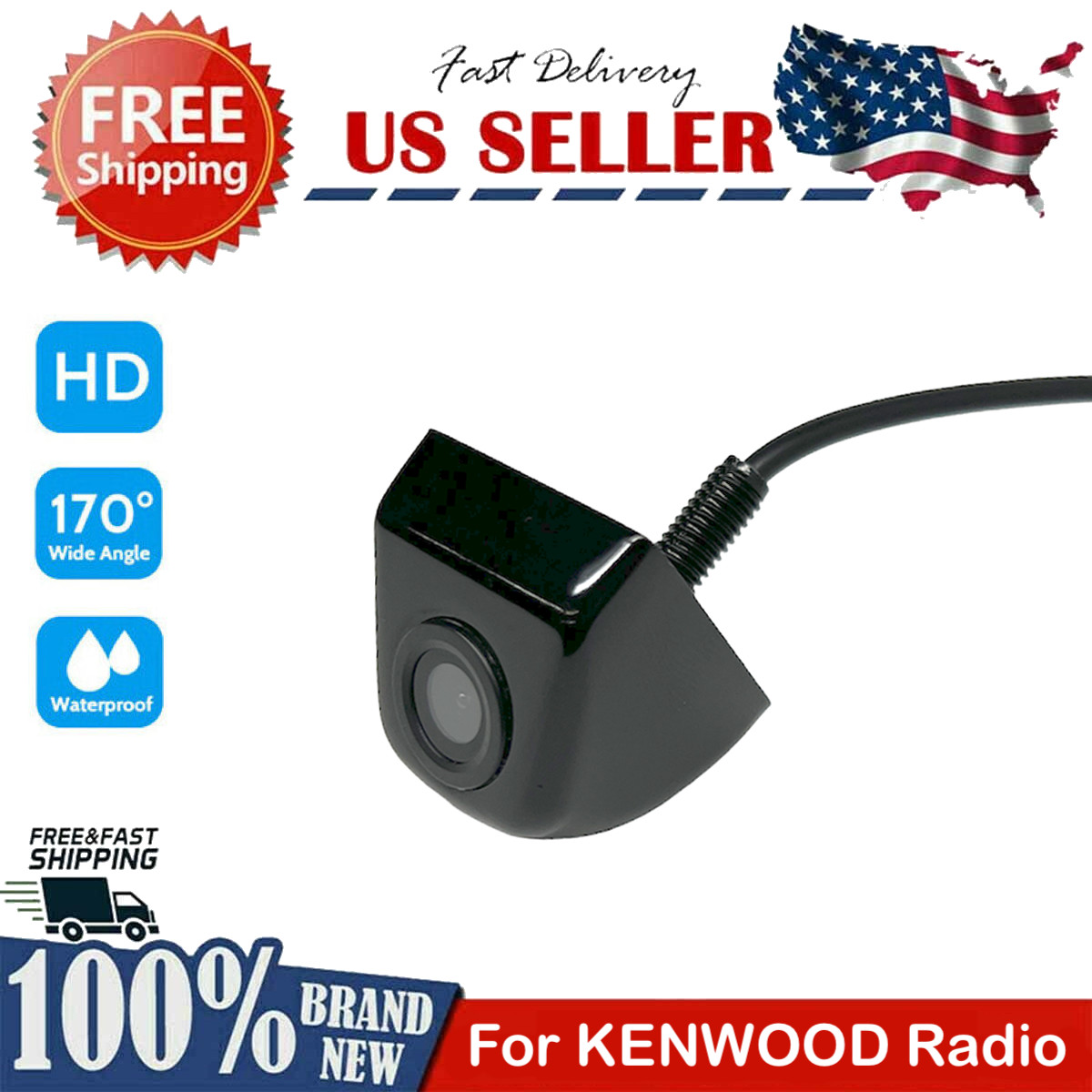New Backup Camera Rear IP68 Universal for Kenwood DMX8709S DMX-8709S