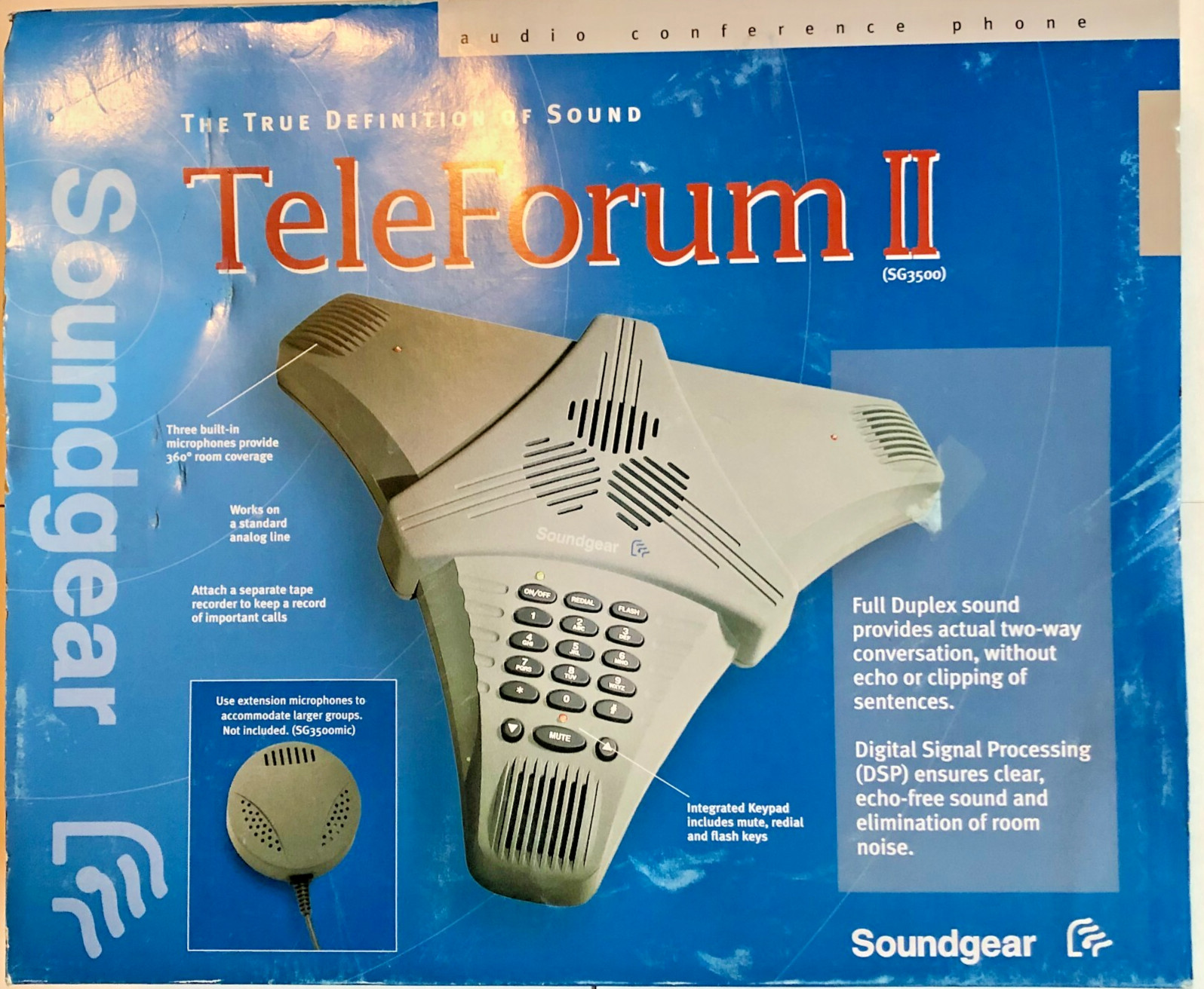 SoundGear SG3500 TeleForum Office Portable Audio Conference Phone Used Speaker
