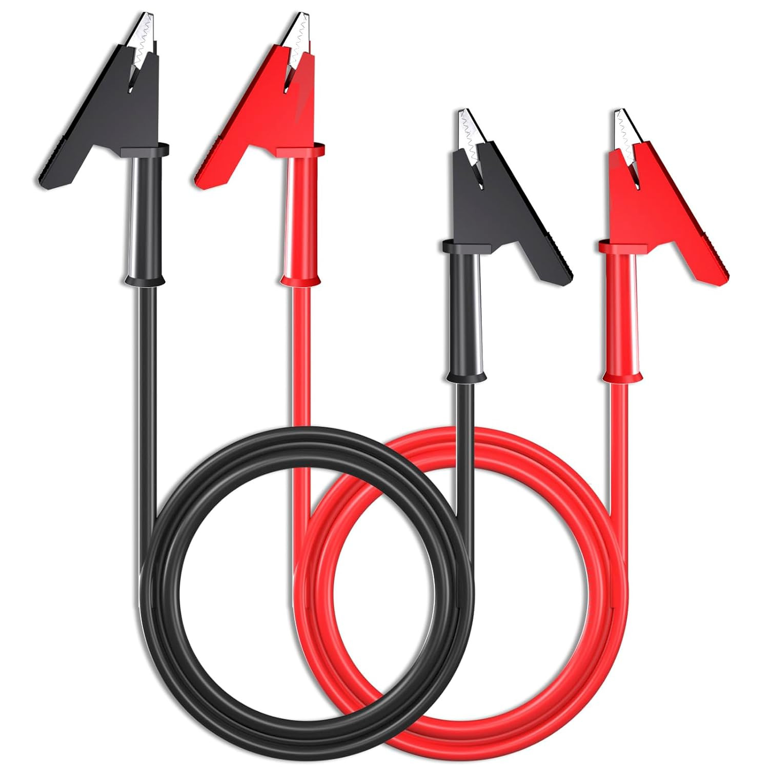 Dual-Ended Alligator Clip Electrical Test Leads, 1000V 15A 3.5Ft/1M Testing Jump