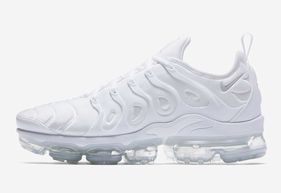 Nike Air Vapormax Plus Triple White Pure Platinum 924453-100 sz 10 Men's Retro