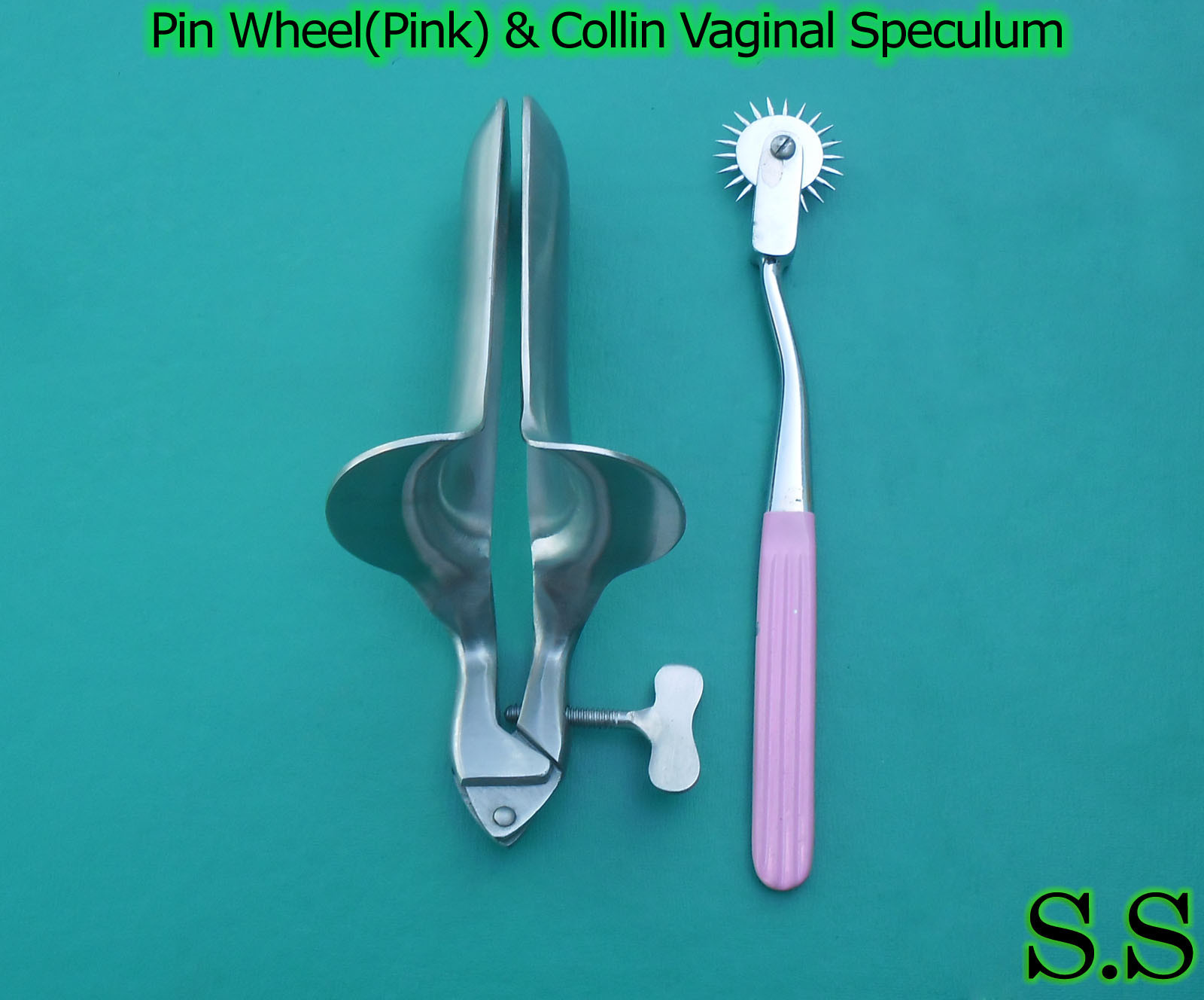 Wartenberg Pin Wheel (Pink) Color & Collin Vaginal Speculum Medium