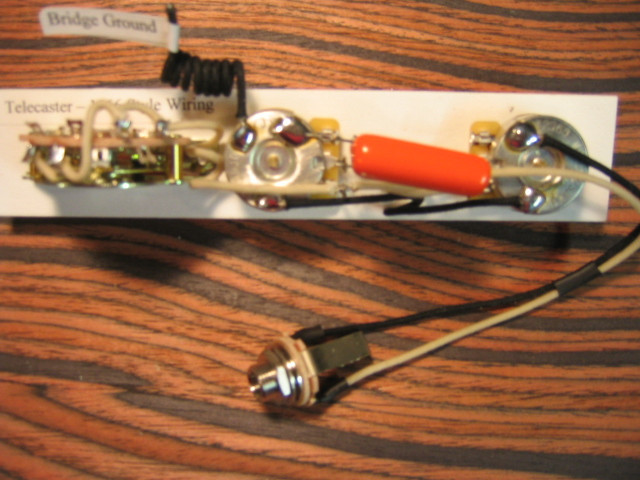 Wiring Harness for Telecaster - 1966 Style: CTS, 0.047 Orange Drop, Oak Grigsby
