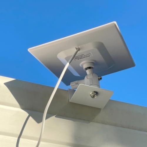 Universal Solar Panel Gutter Mount Compatible with Ring, Arlo, Eufy, White