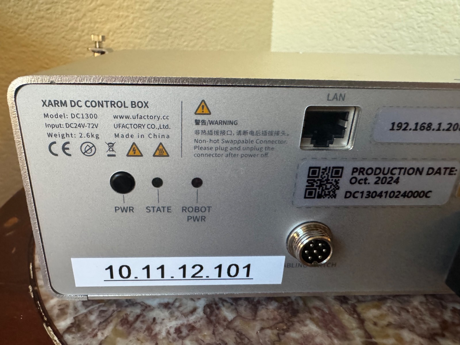 UFACTORY xArm DC Control Box DC1300 24–72V Robot Controller Ethernet I/O