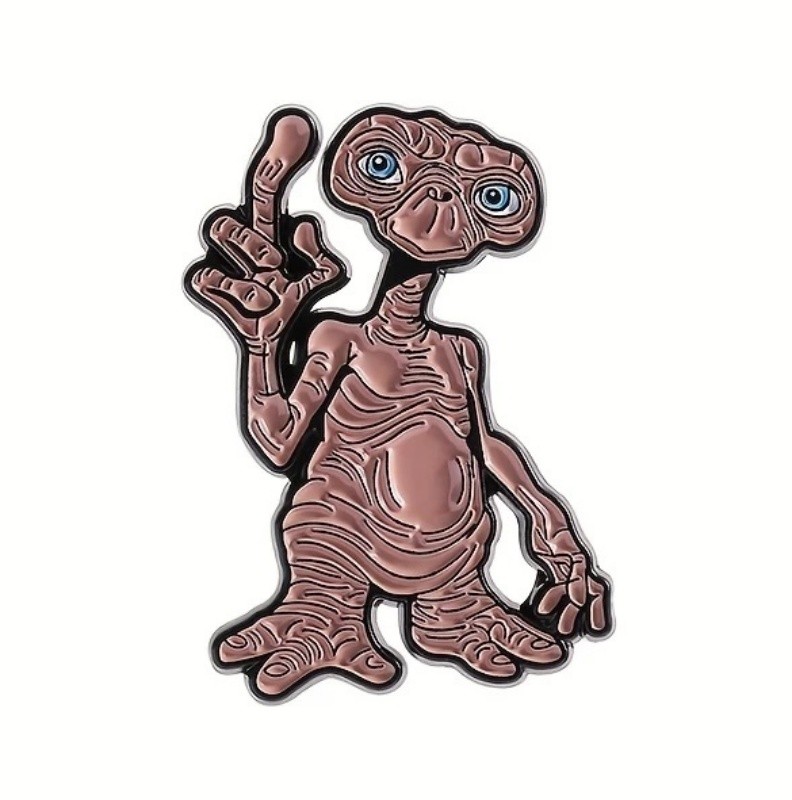 E.T. The Extraterrestrial Movie Pointing Finger Image Enamel Metal Pin UNUSED