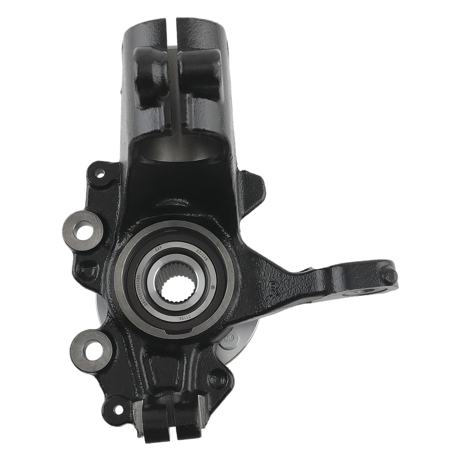 Pair Front Steering Knuckle&Wheel Bearing Hub Assembly Black For Ford Focus 2.0L