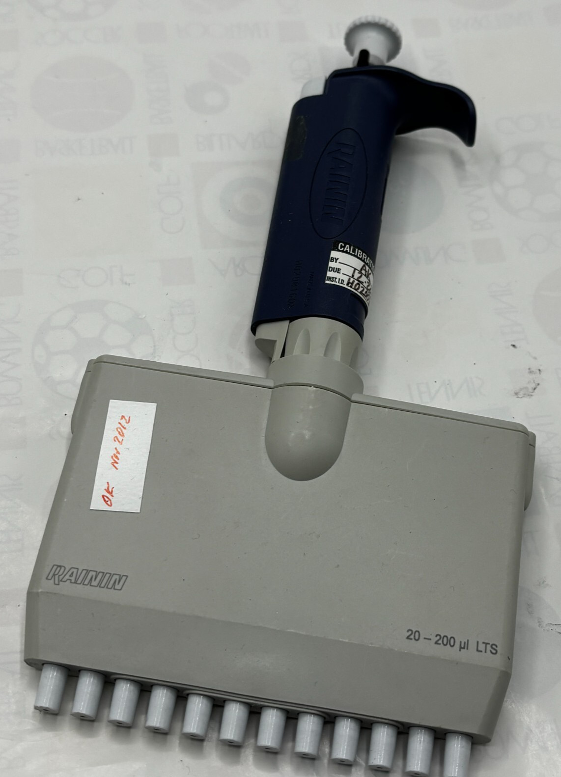 RAININ PIPET-LITE 20-200µL LTS 12 CHANNEL MANUAL PIPETTE MADE IN USA 🔔
