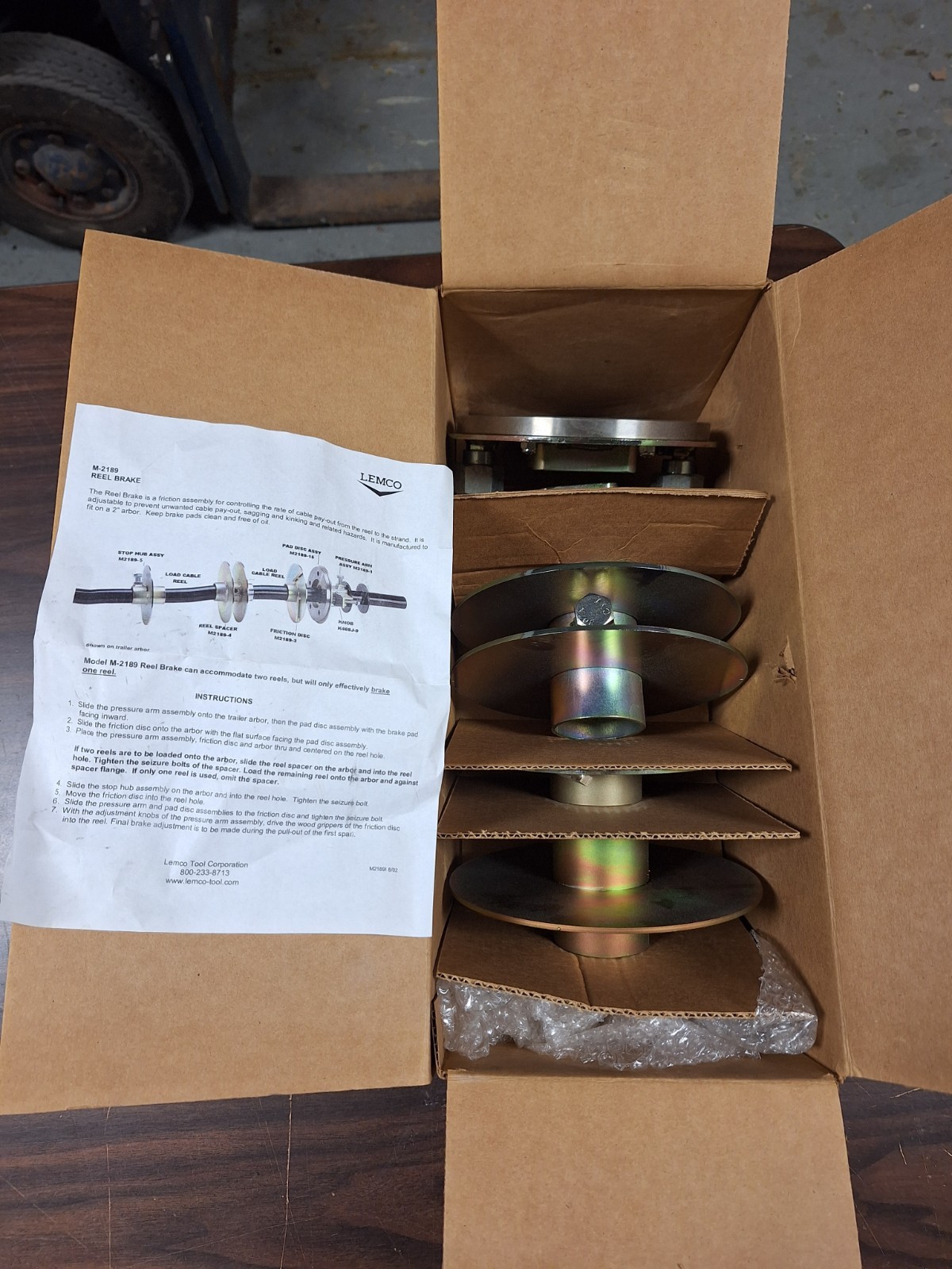 LEMCO FRICTION ASSEMBLY REEL BRAKE M-2189