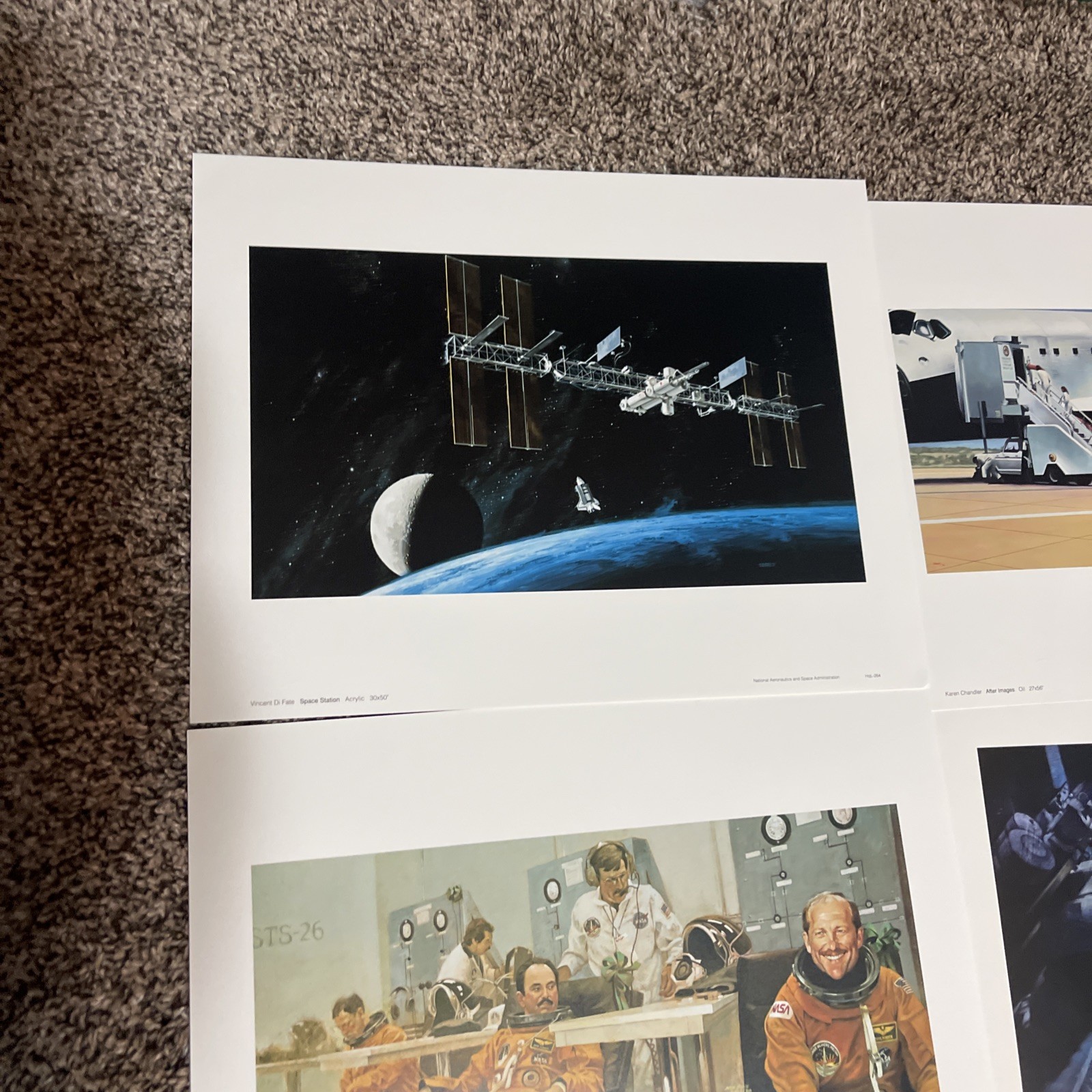Vintage Selections from the NASA Art Collection 12 Photo Art Prints Portfolio
