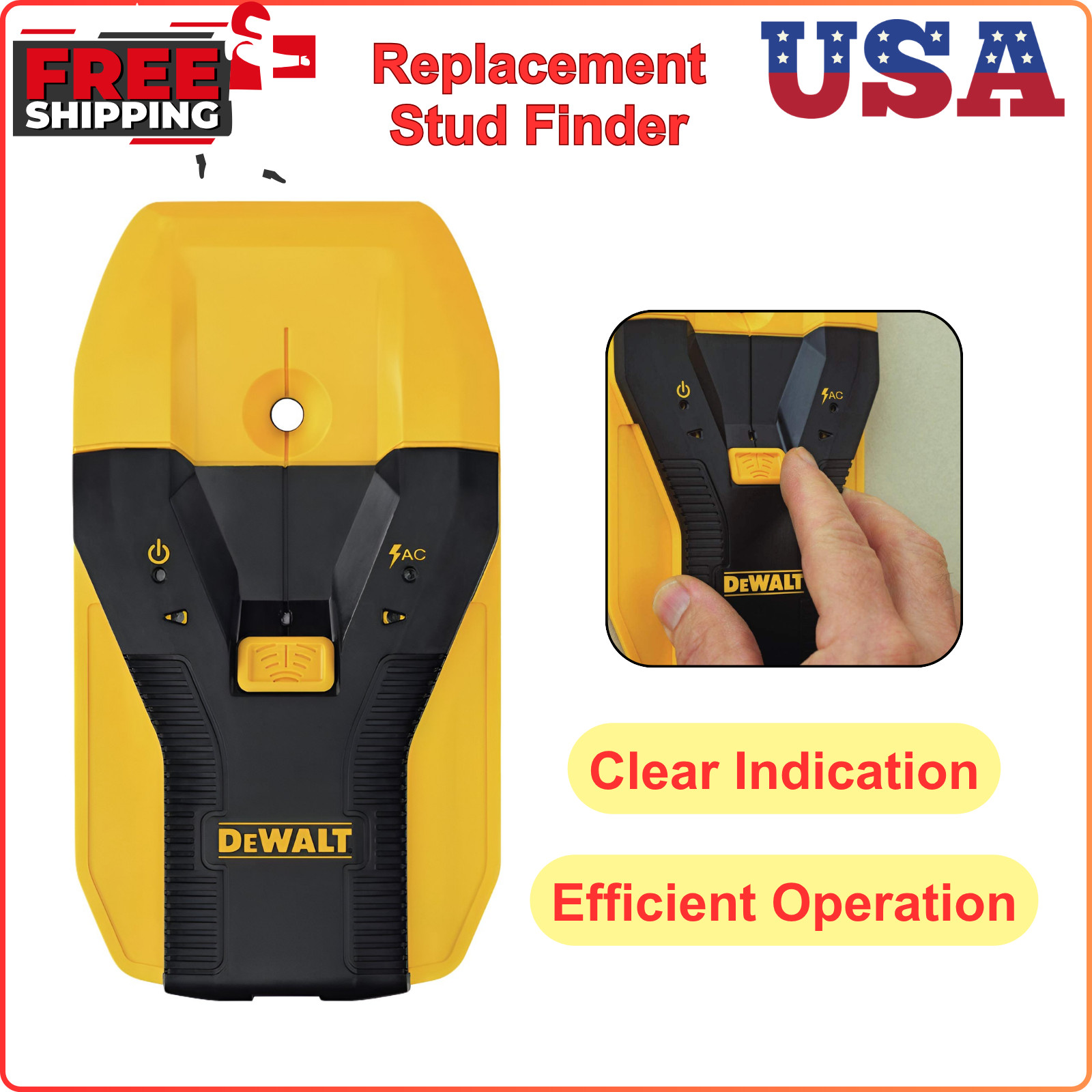 Genuine OEM DeWalt Replacement Part Stud Finder - DW0150, Accurate Marking, LED