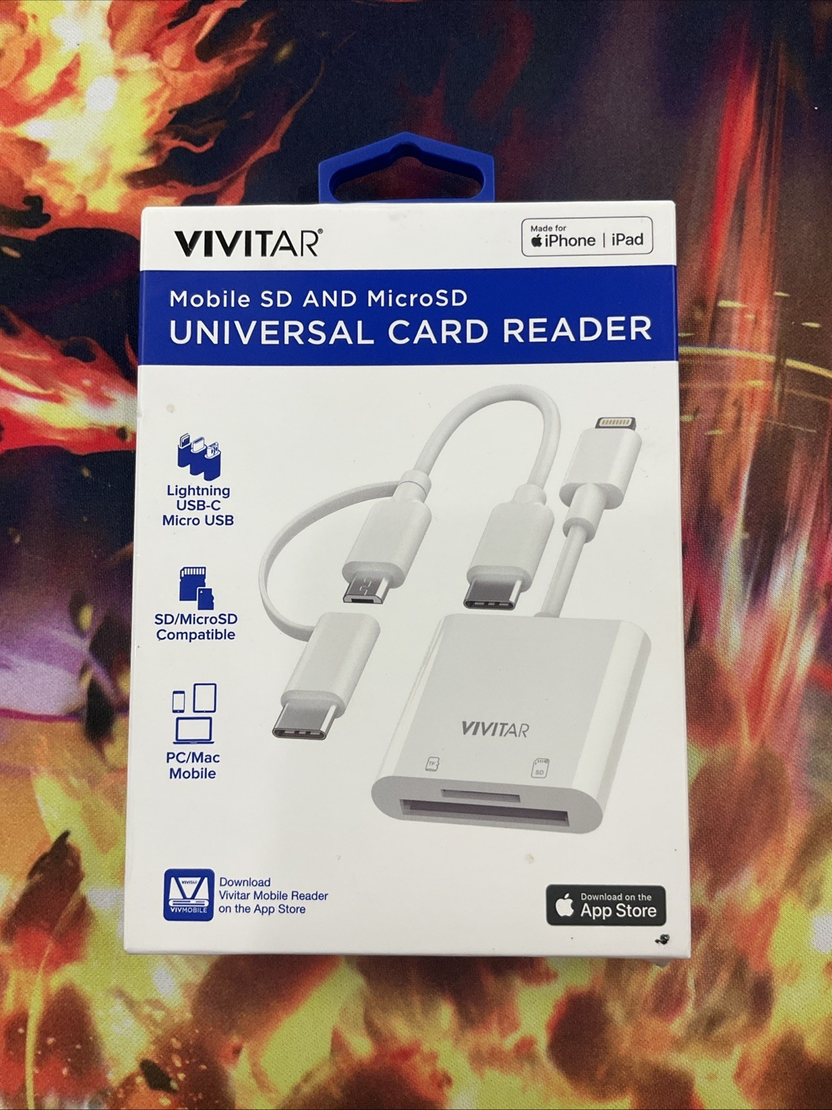 Vivitar Mobile SD and MicroSD Universal Card Reader White MOV4016 V1