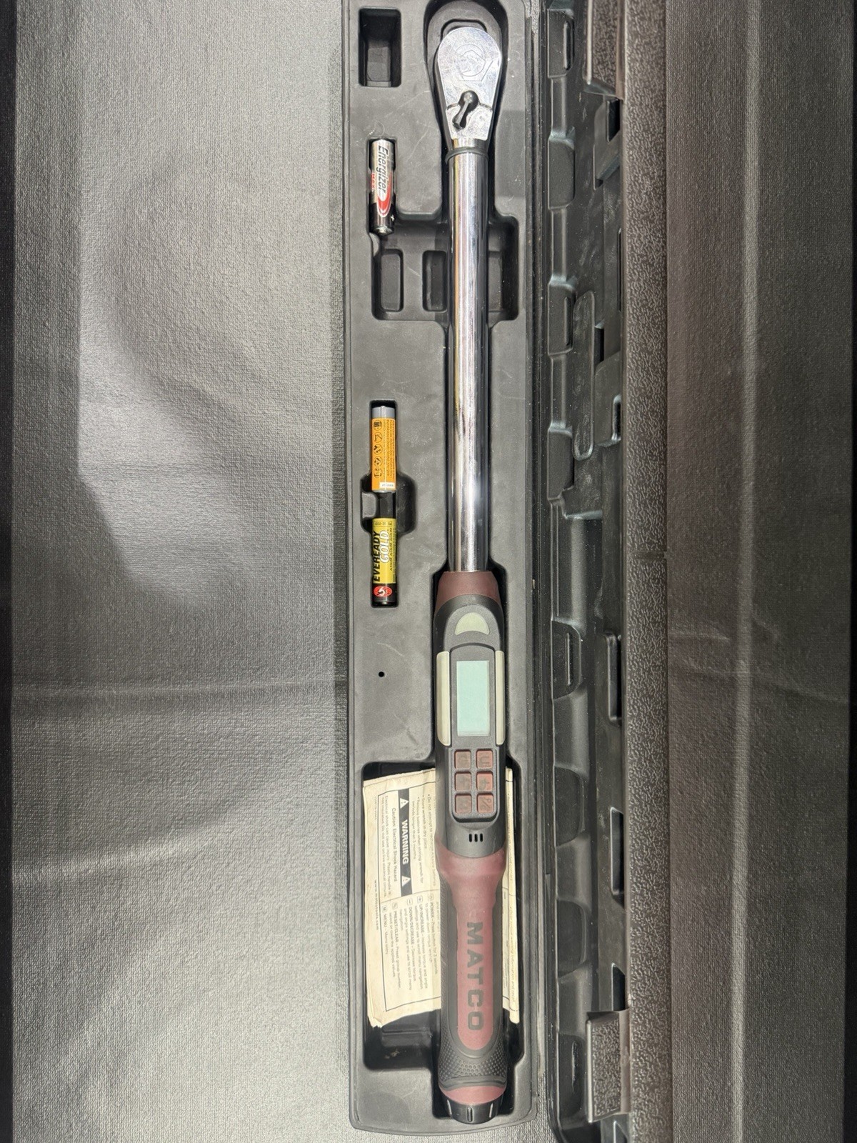 Matco Tools Electronic Torque Wrench 1/2” Drive Fixed Head 25-250ft ETWC250K