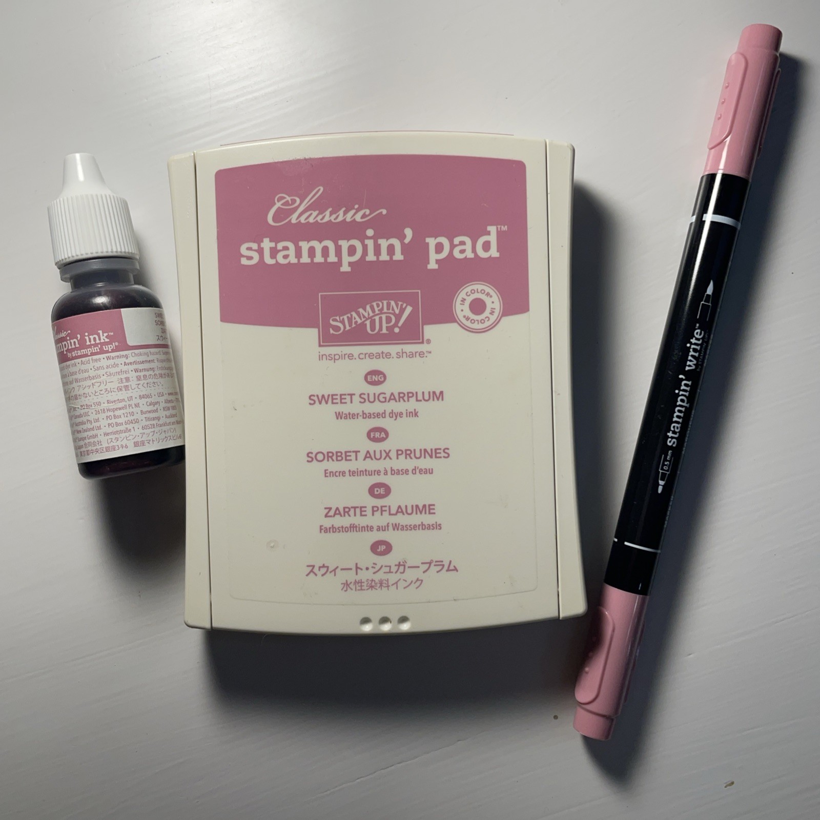 Stampin’ Up! SWEET SUGARPLUM Ink Pad Almost Full Ink Refill & Marker