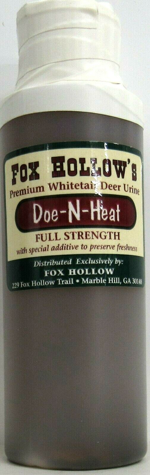 Whitetail Doe-N-Heat Urine Fox Hollow Premium Deer Hunting 4 Oz Bottle